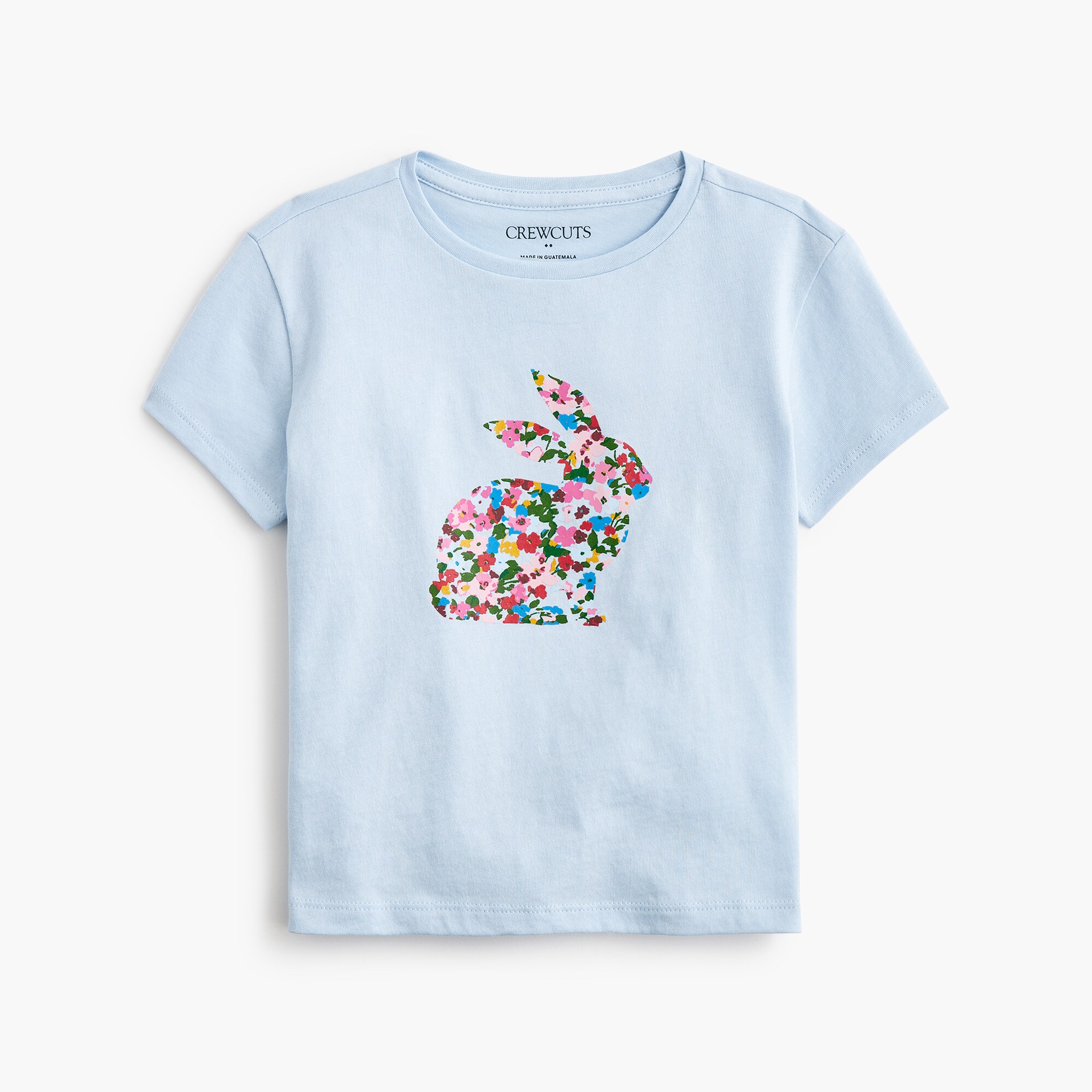 girls Girls' floral bunny graphic tee