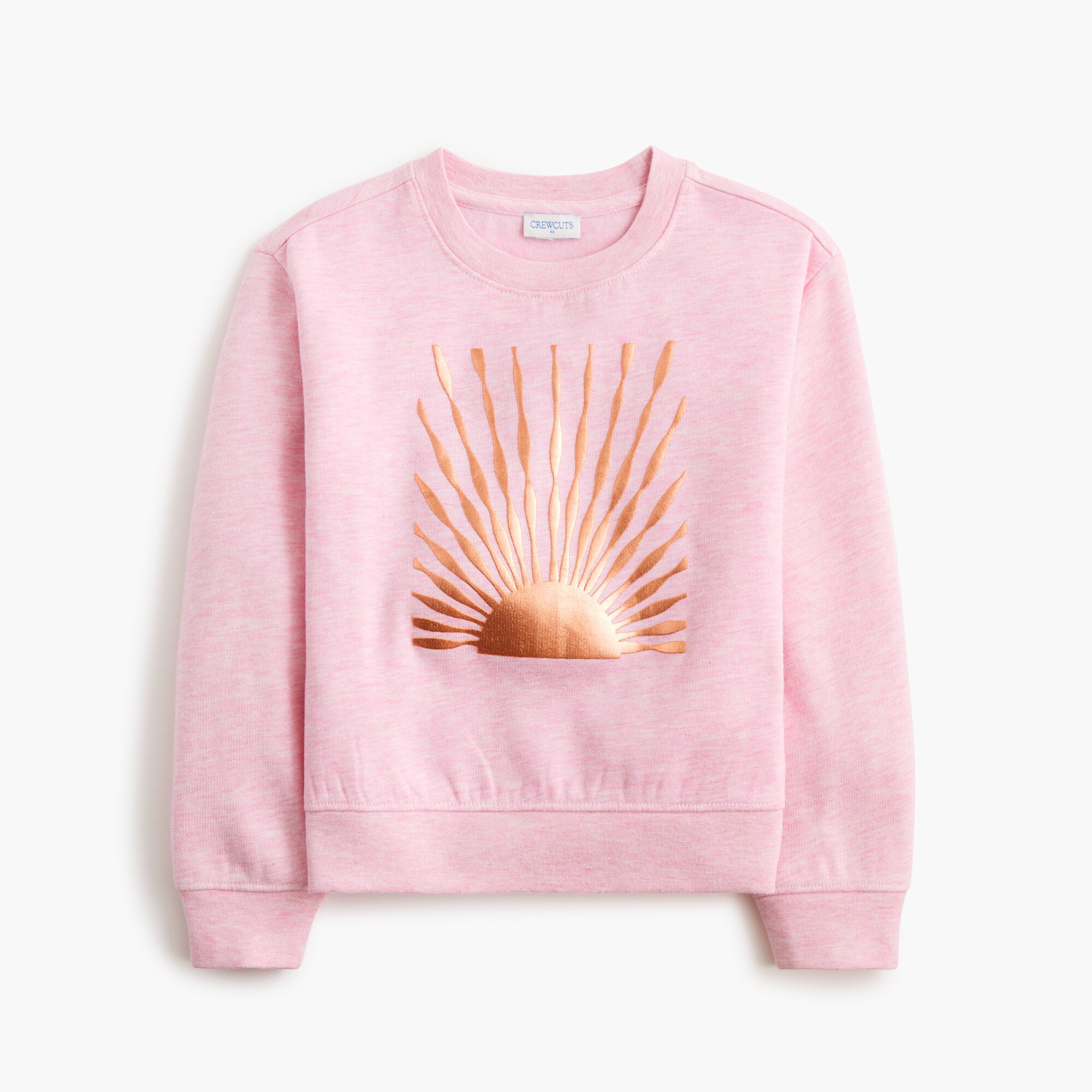 girls' metallic sunrise crewneck sweatshirt for girls