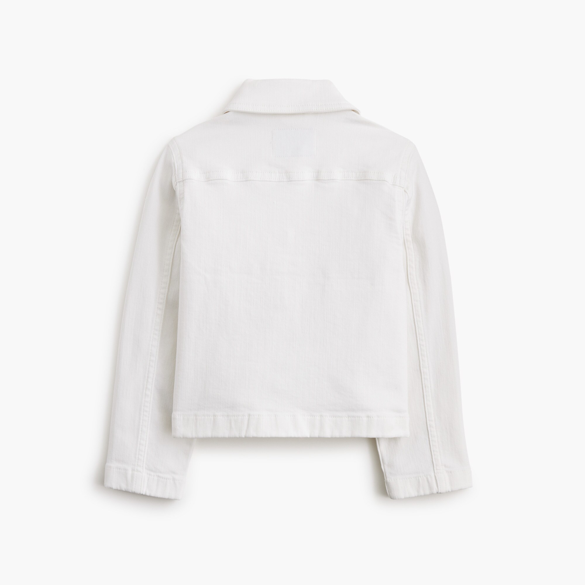 Girls' white denim jacket