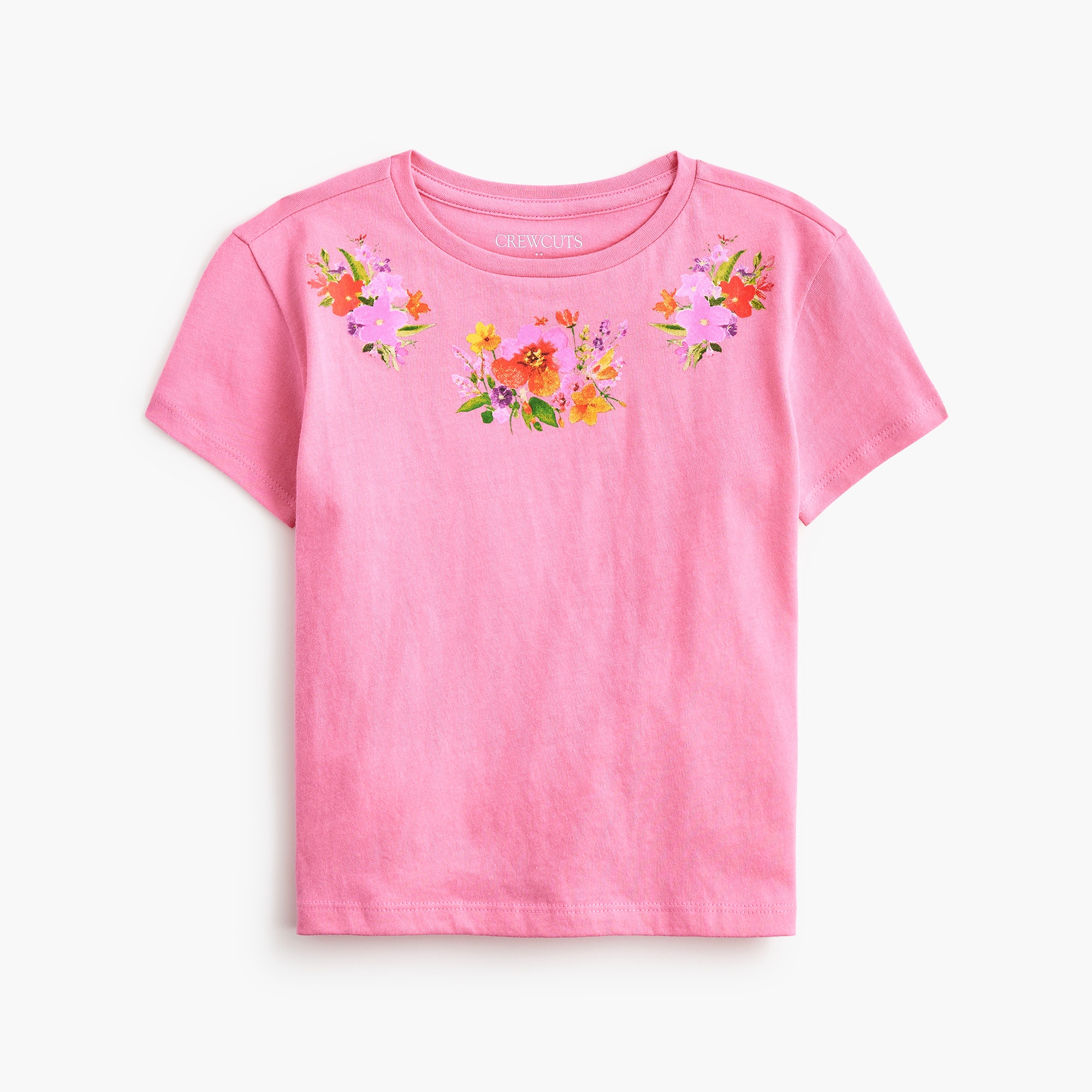 Girls' flower necklace graphic tee
