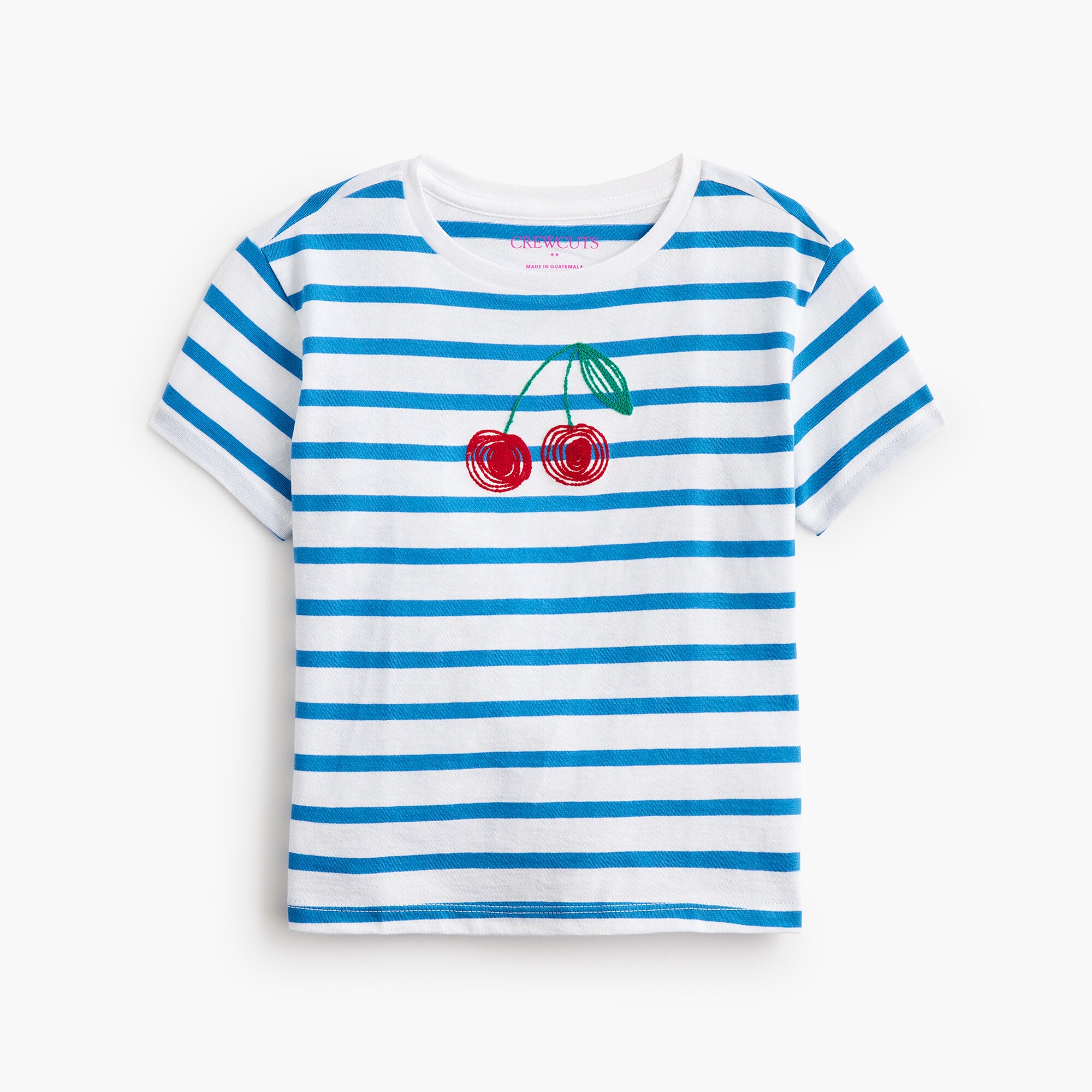 girls Girls' embroidered cherry graphic tee