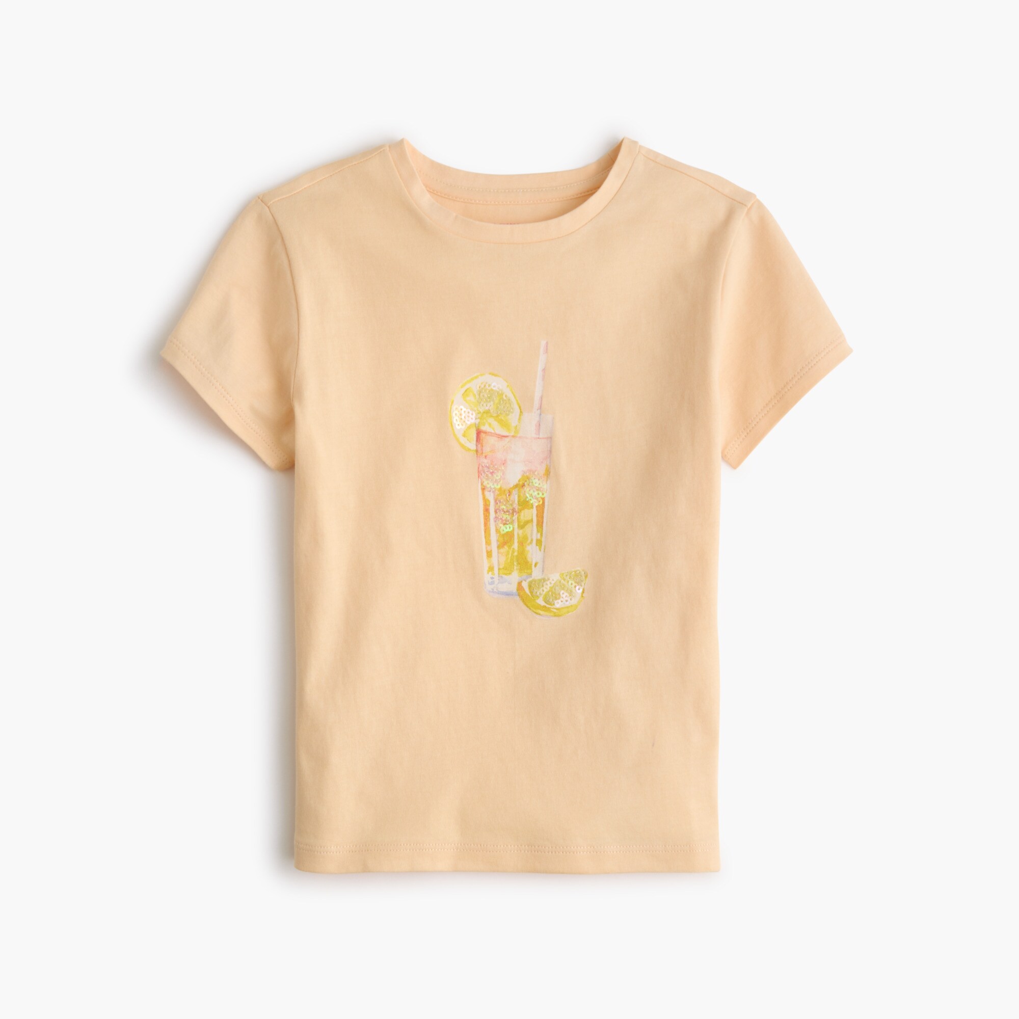  Girls' sequin lemonade graphic tee