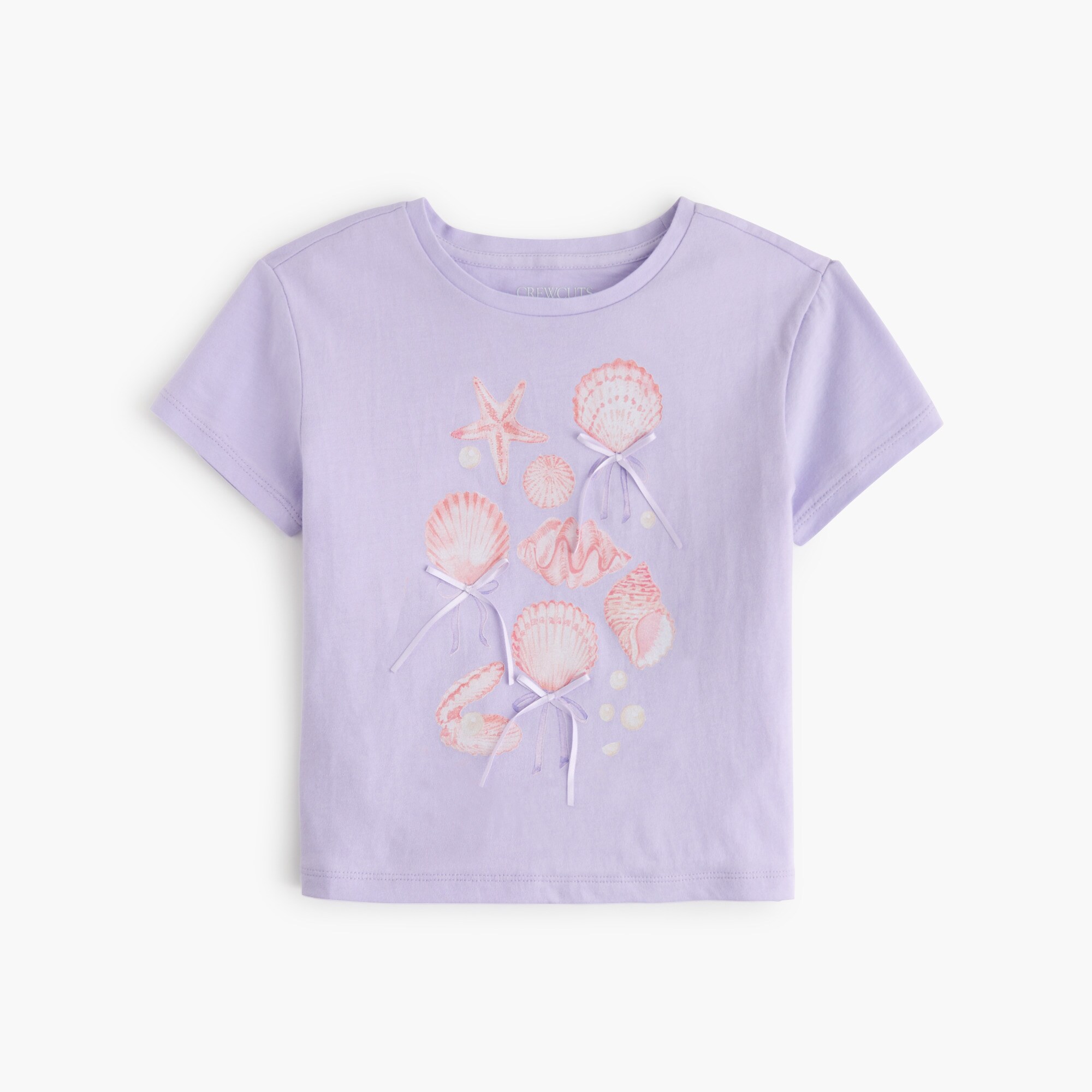 girls Girls' seashells and bows graphic tee