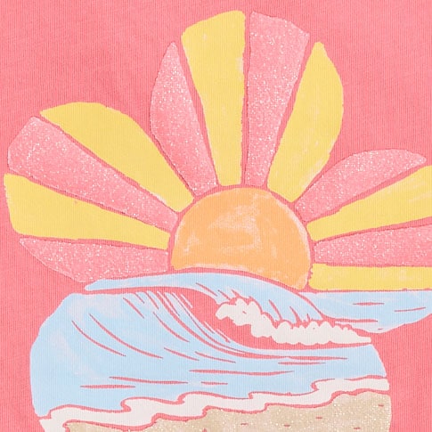 Oar flag graphic tee SUN FLOWER SCENE GRAPHI