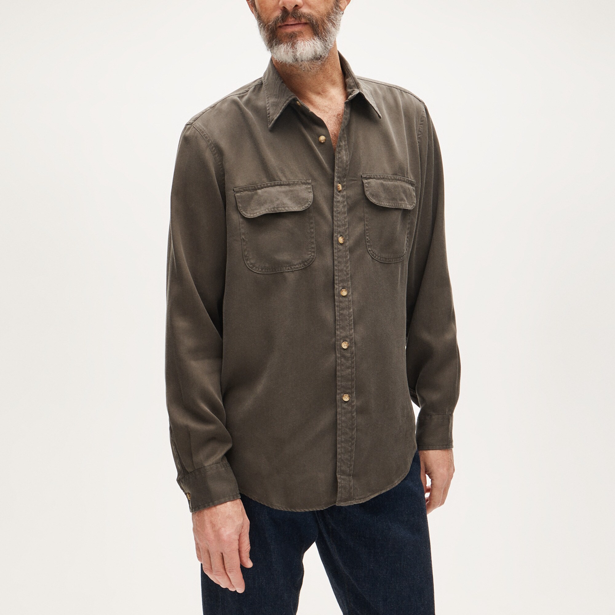 Two-pocket workshirt in TENCEL™ lyocell