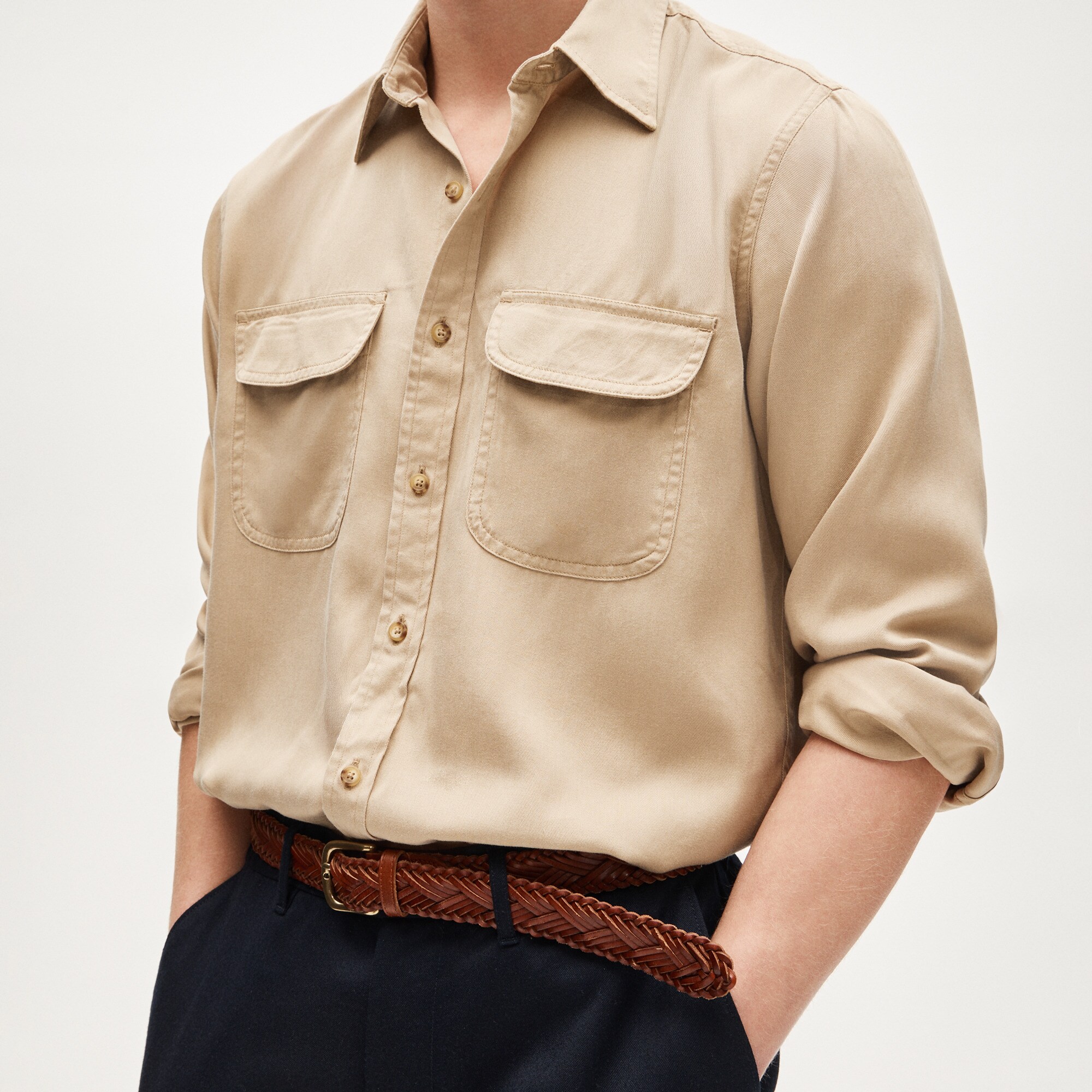 Two-pocket workshirt in TENCEL™ lyocell