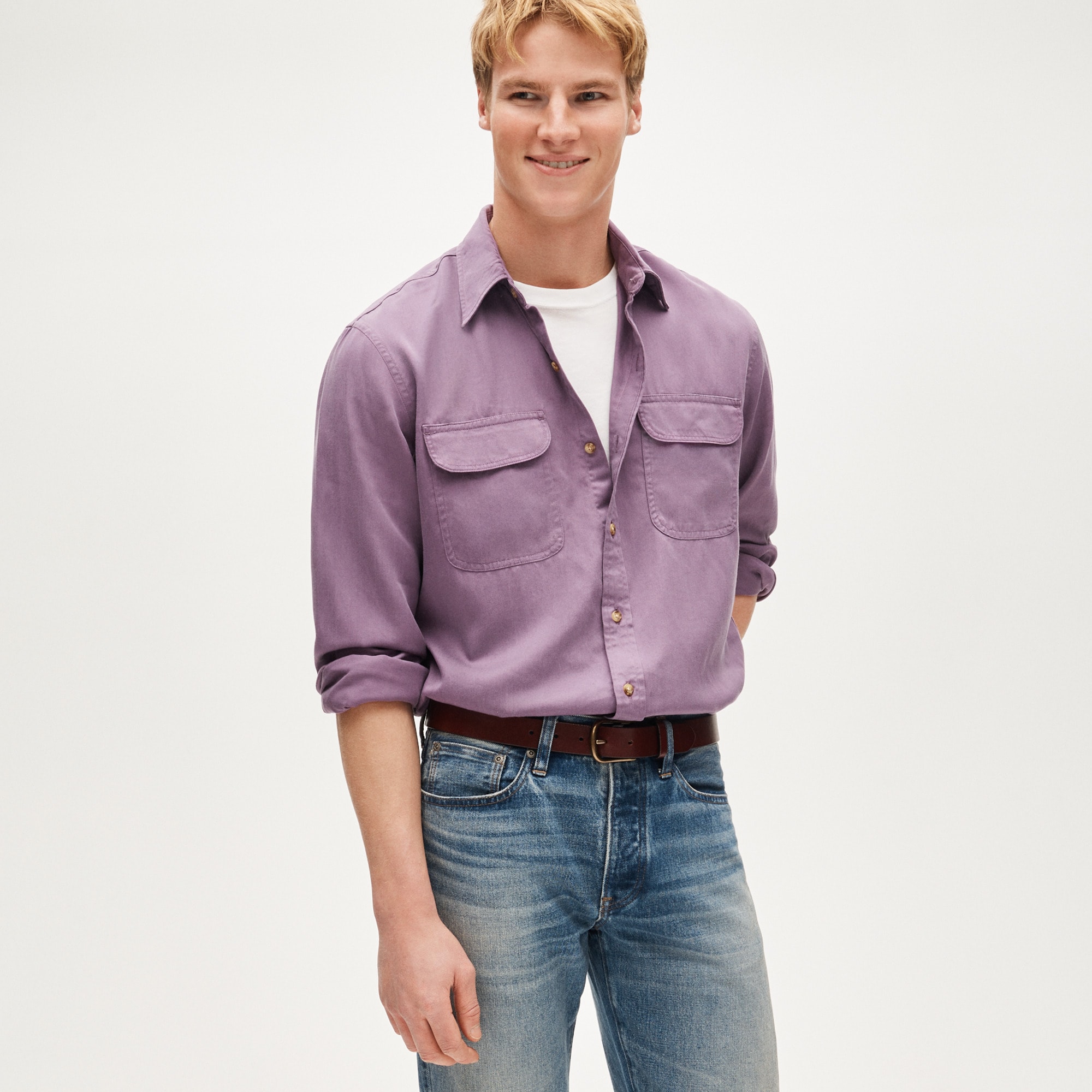 Two-pocket workshirt in TENCEL™ lyocell