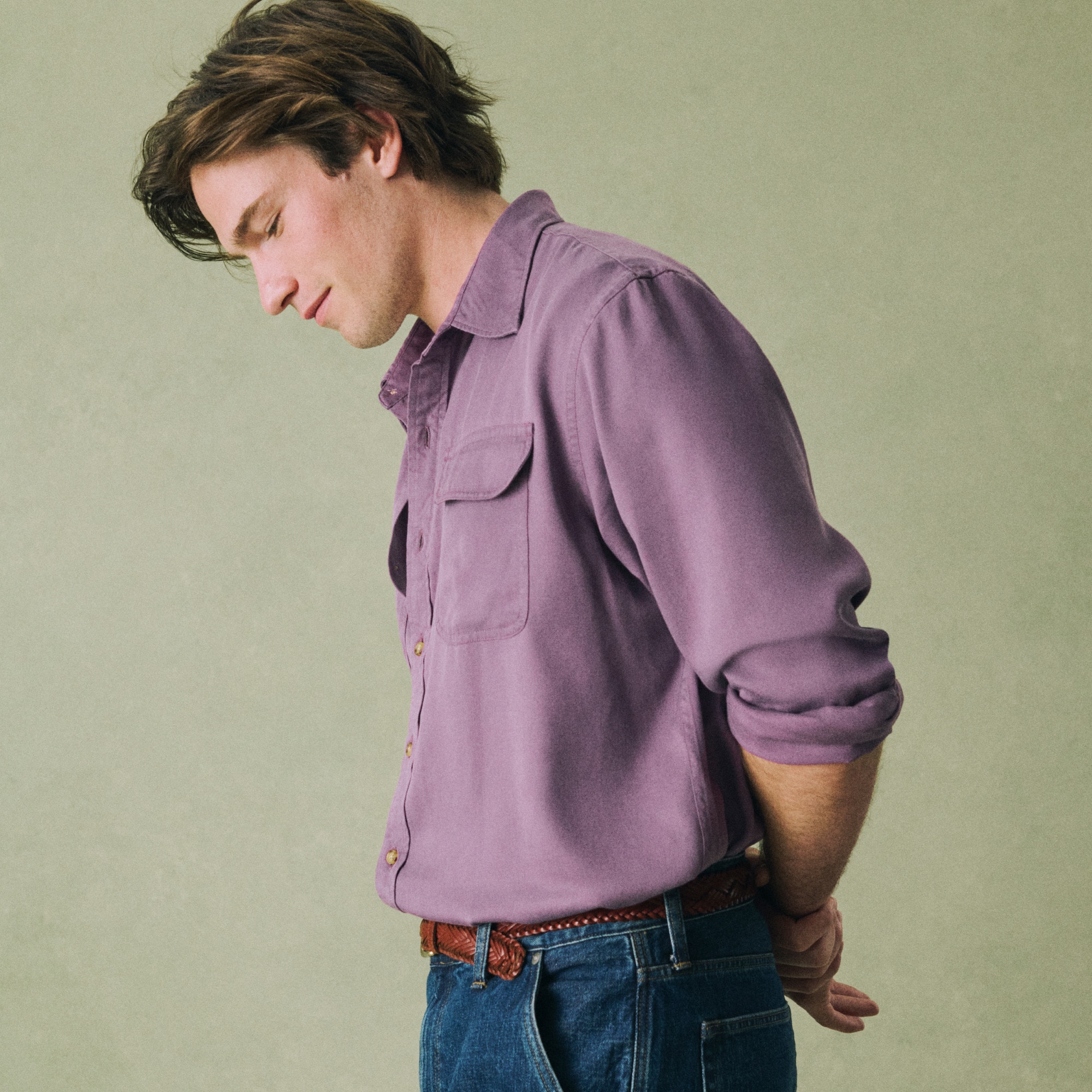 Two-pocket workshirt in TENCEL™ lyocell