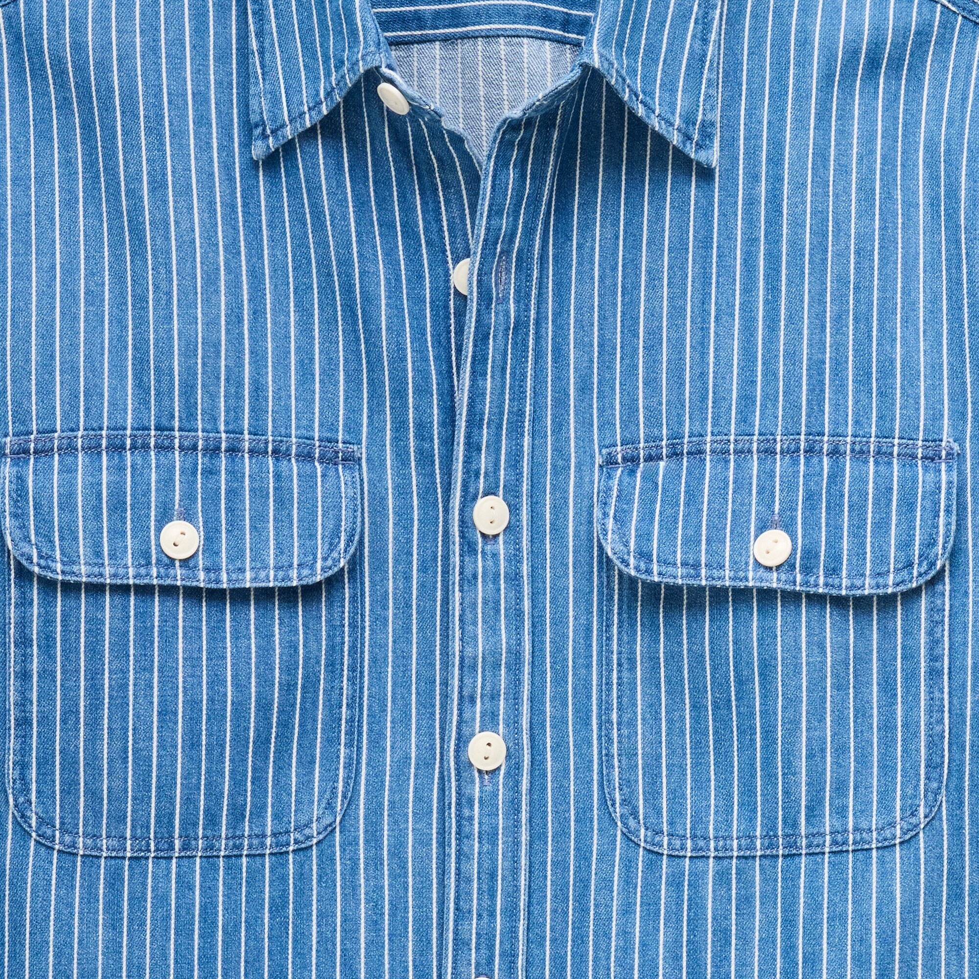 Denim Workshirt In Stripe For Men | J.Crew