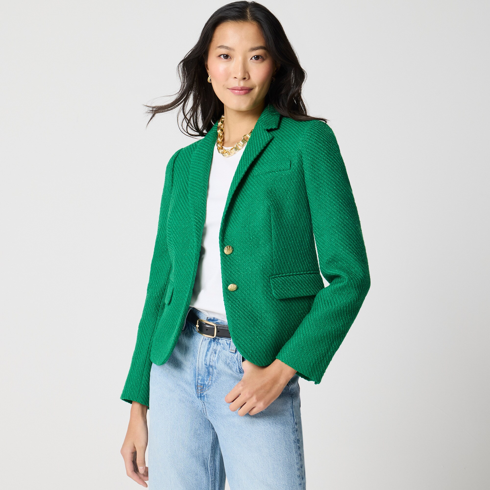 Tweed schoolboy blazer