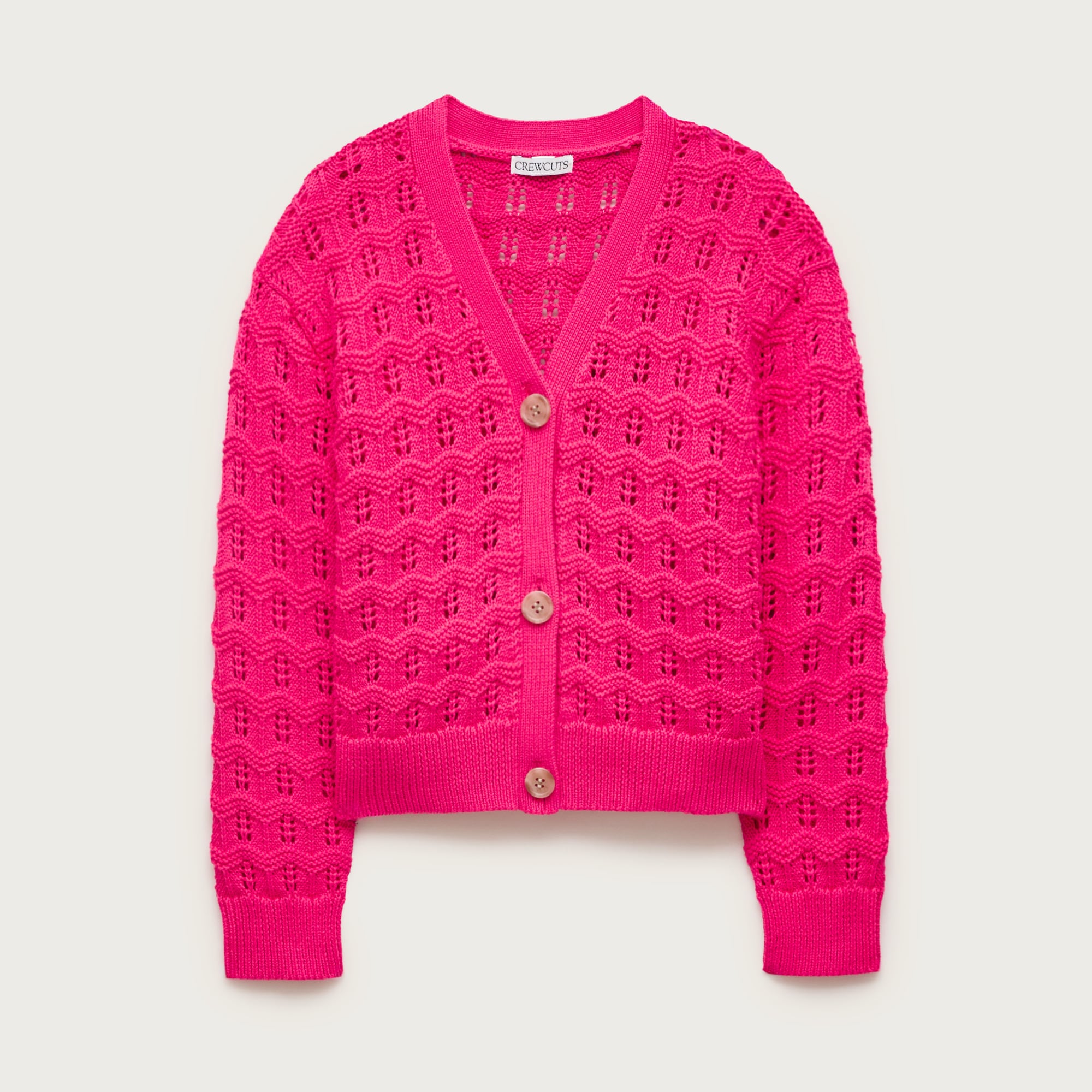 Girls' squiggle cotton cardigan