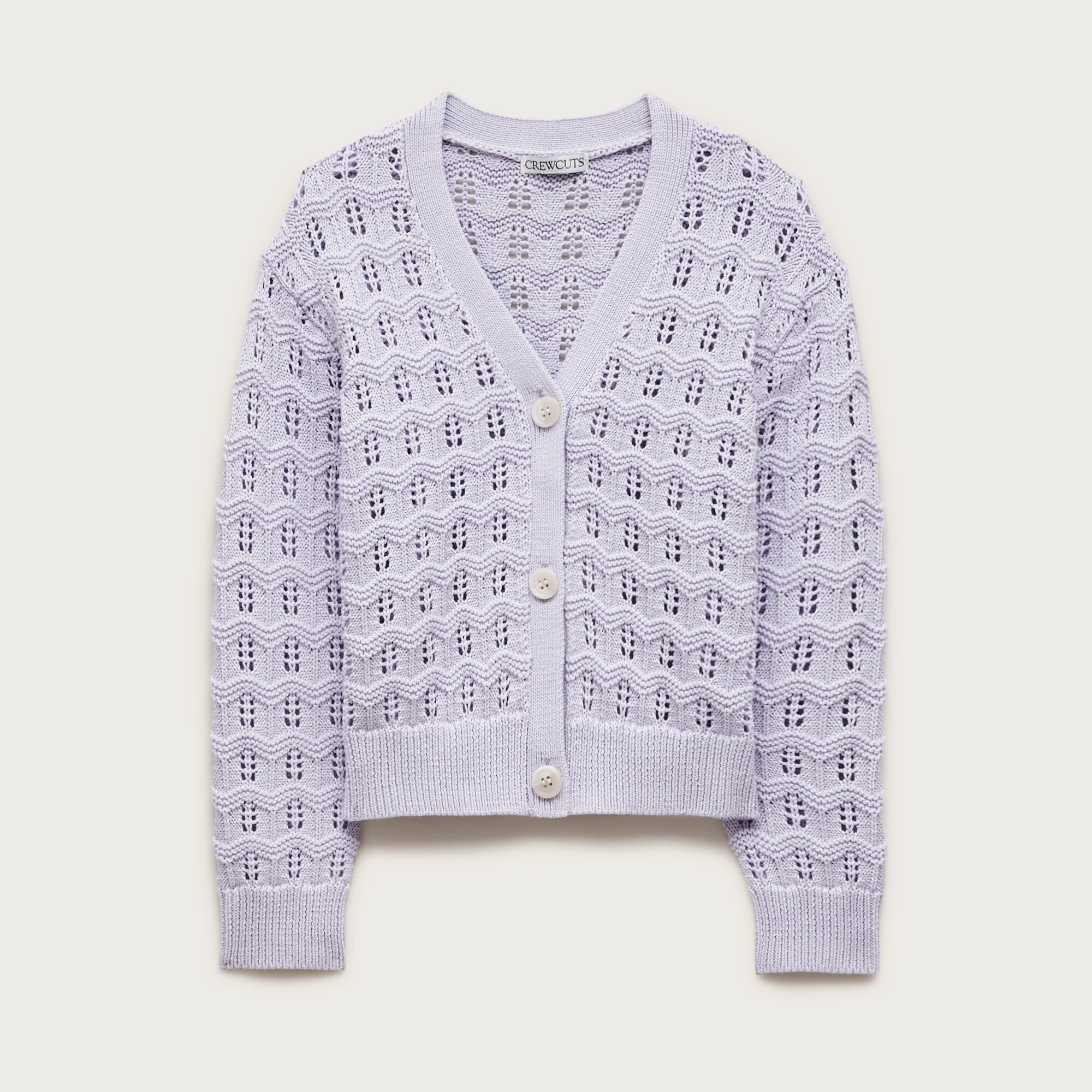 Girls' squiggle cotton cardigan