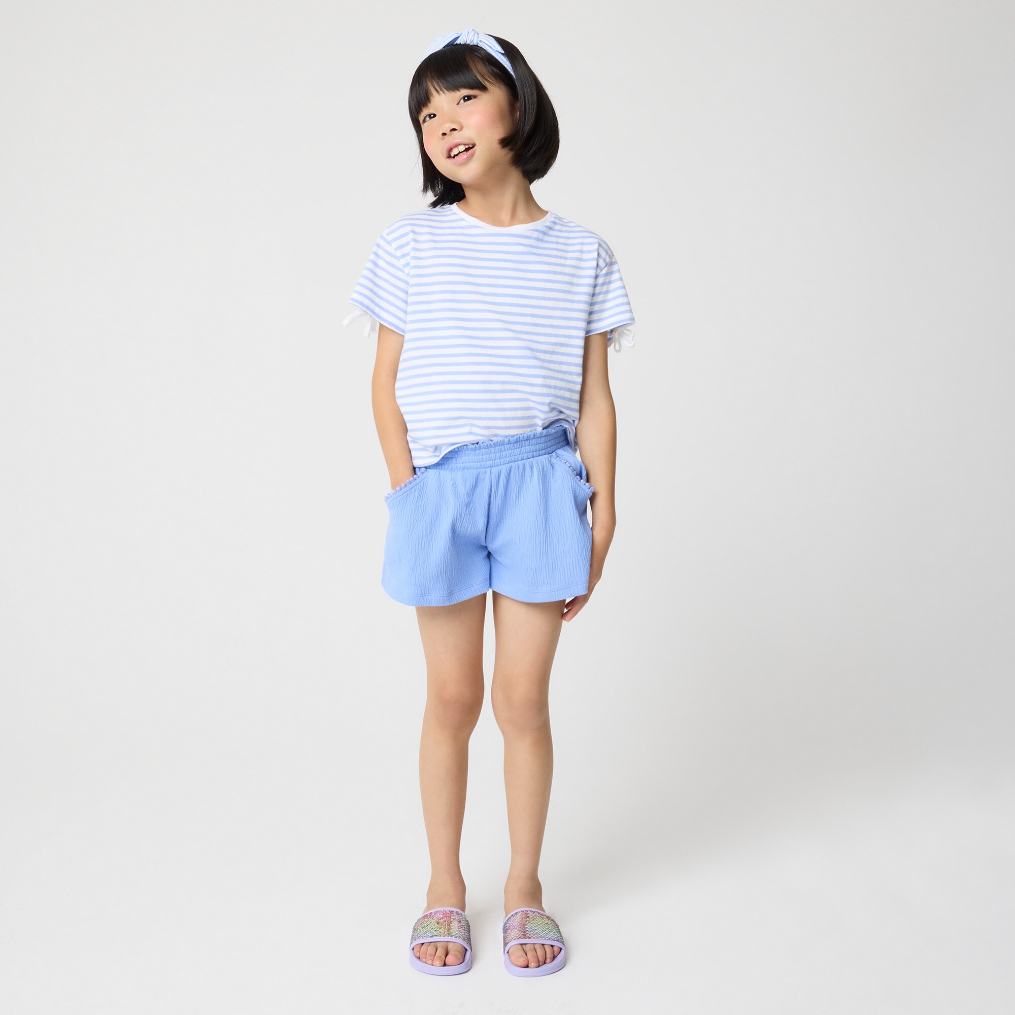 girls Girls' crinkle-knit short