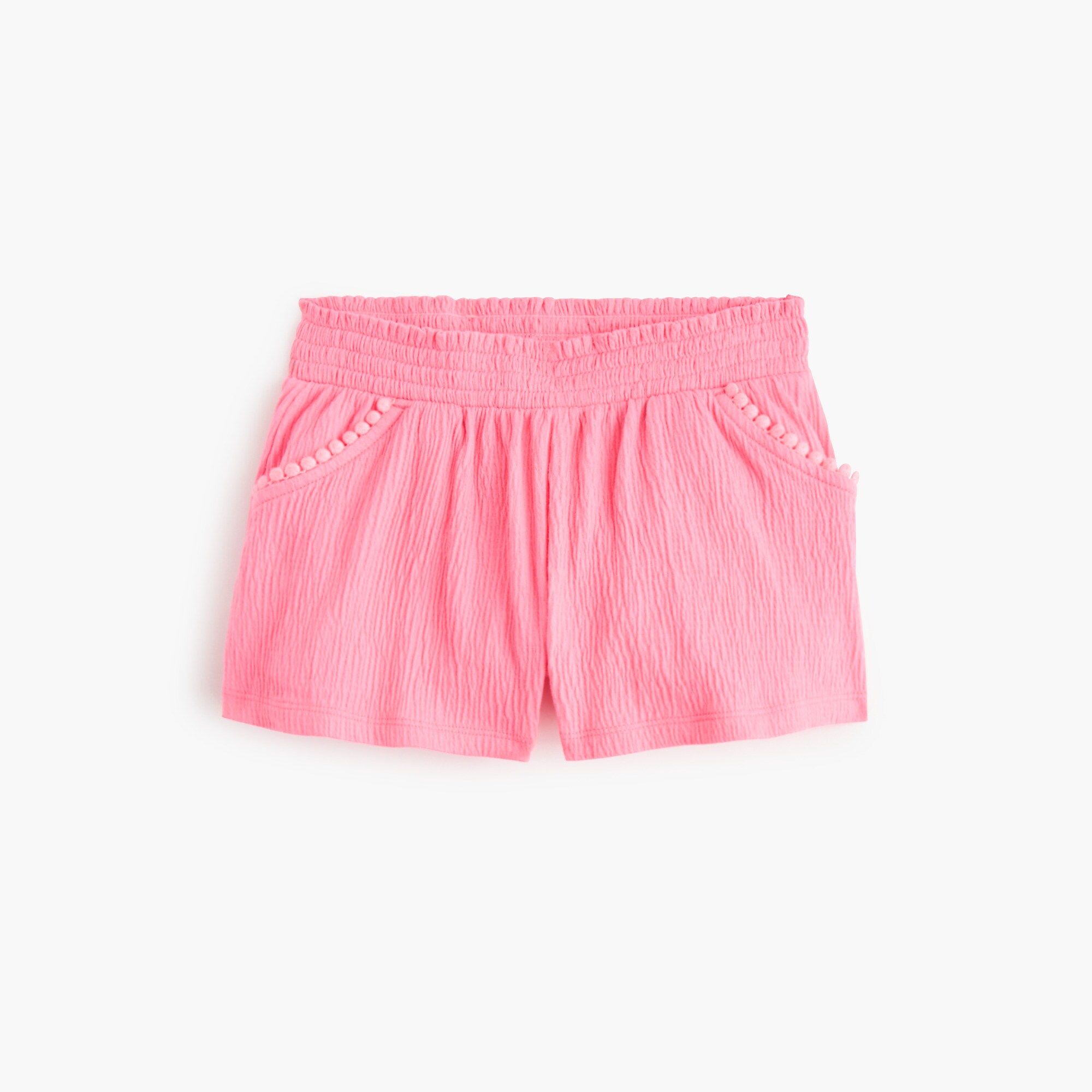 girls' crinkle-knit short for girls