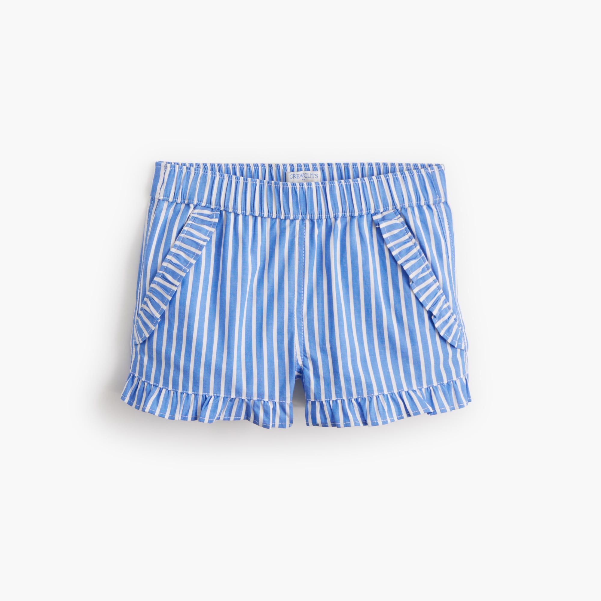 Girls' poplin banker-stripe short