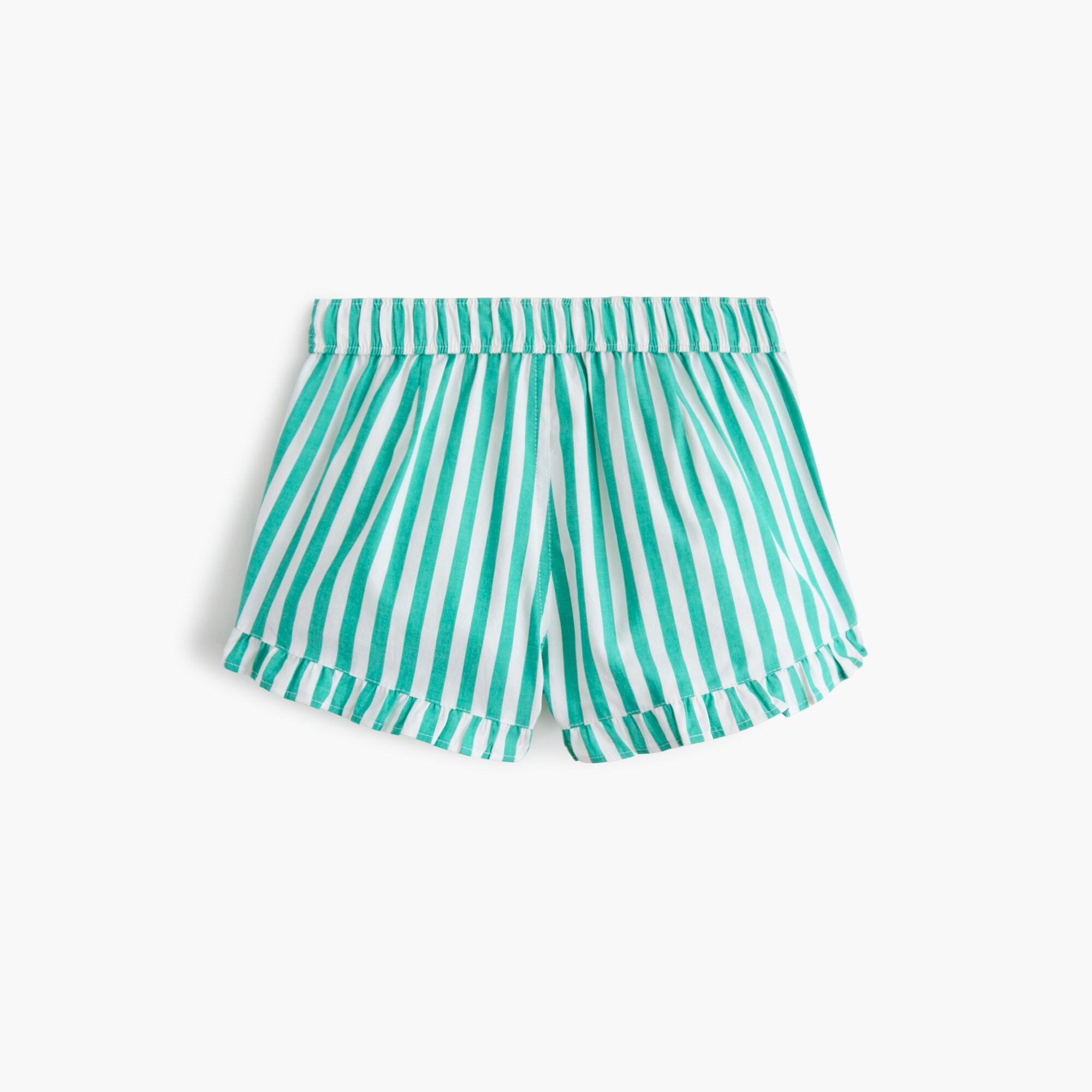 Girls' striped poplin short