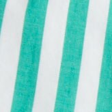 Girls' poplin banker-stripe short EMERALD BERYL WHITE