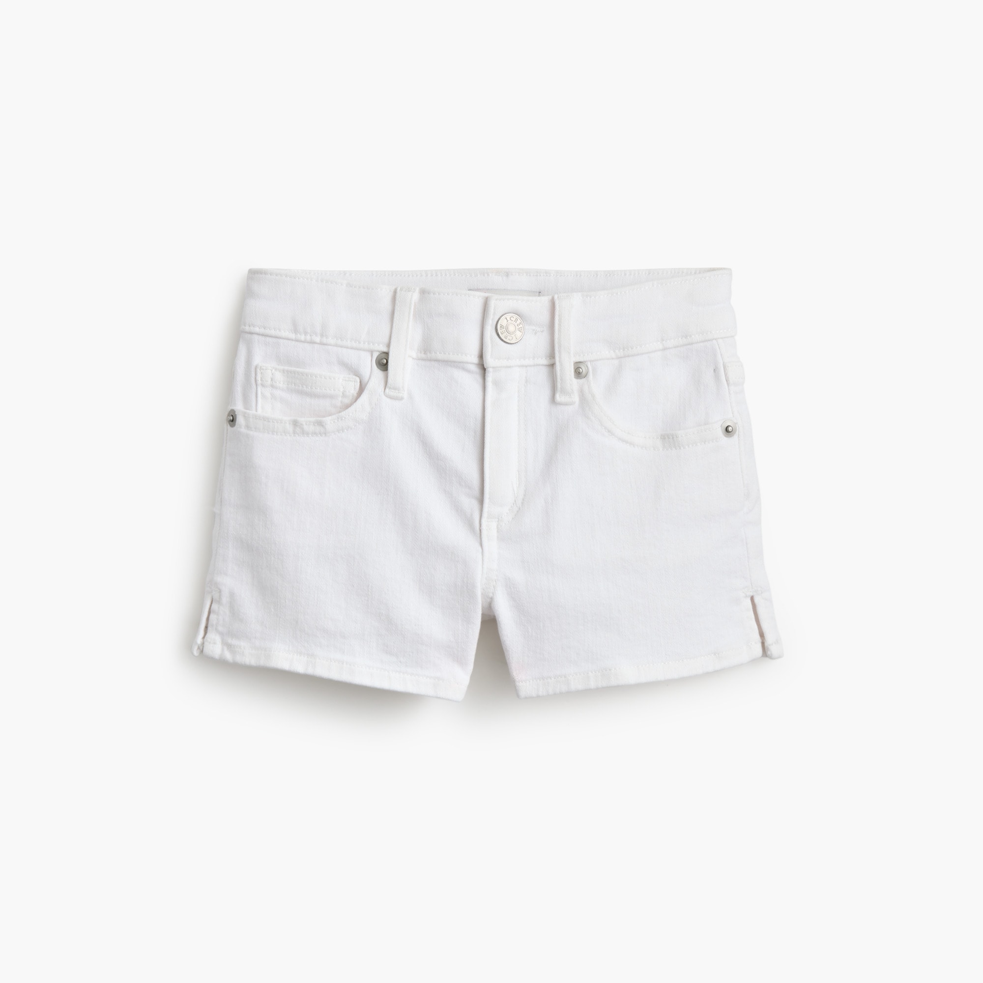 girls' white denim short for girls