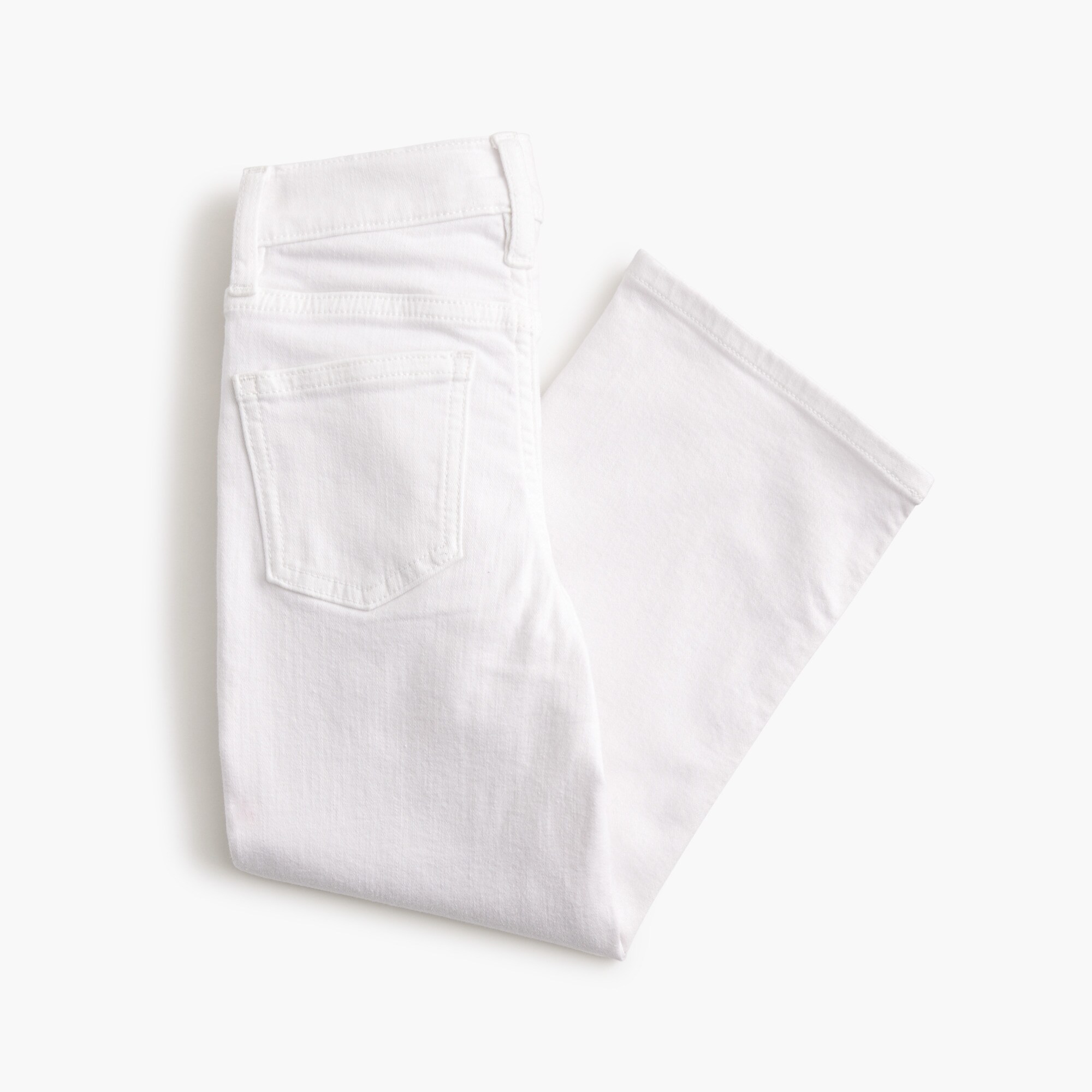 Girls' garment-dyed flower button wide-leg jean