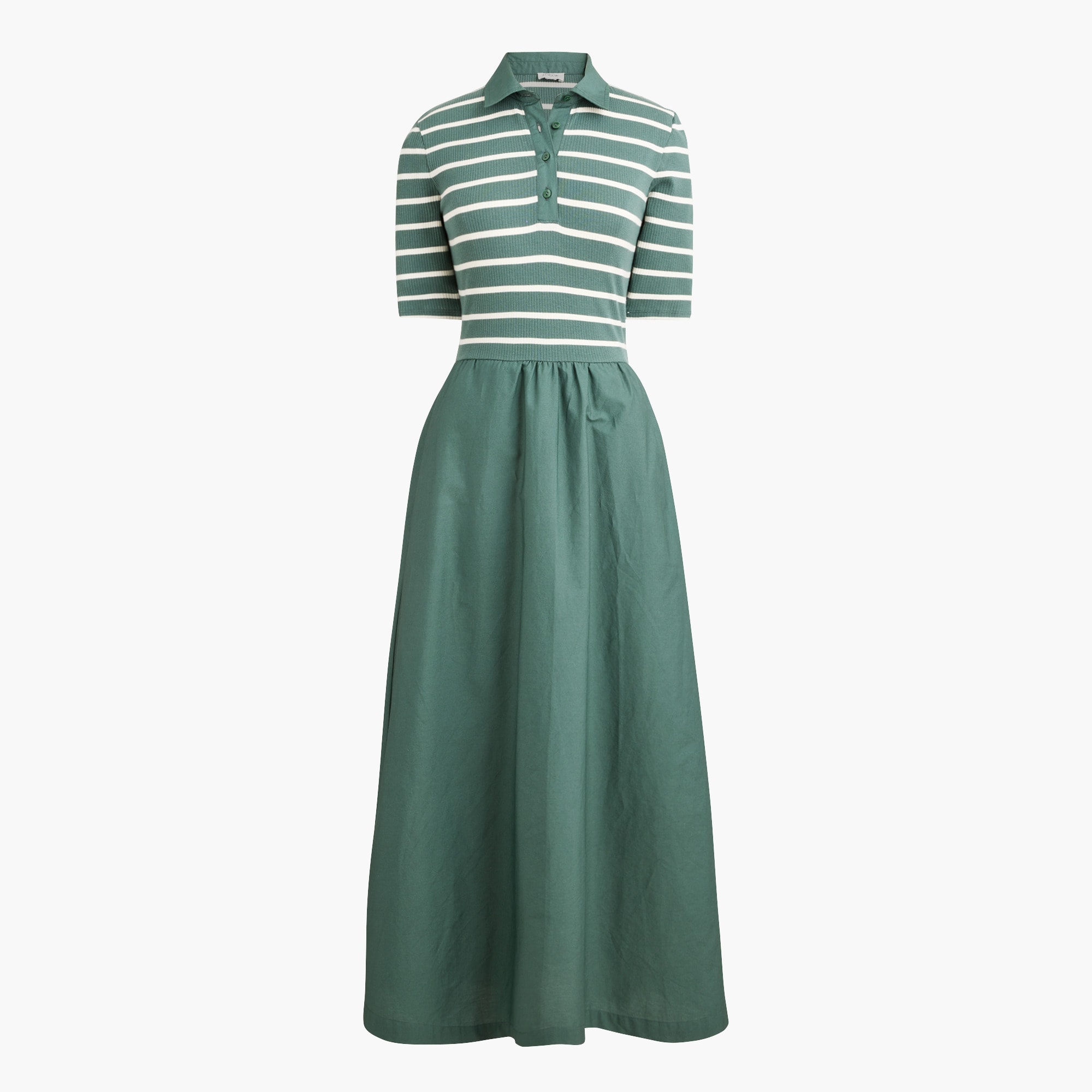 womens Striped collared knit dress