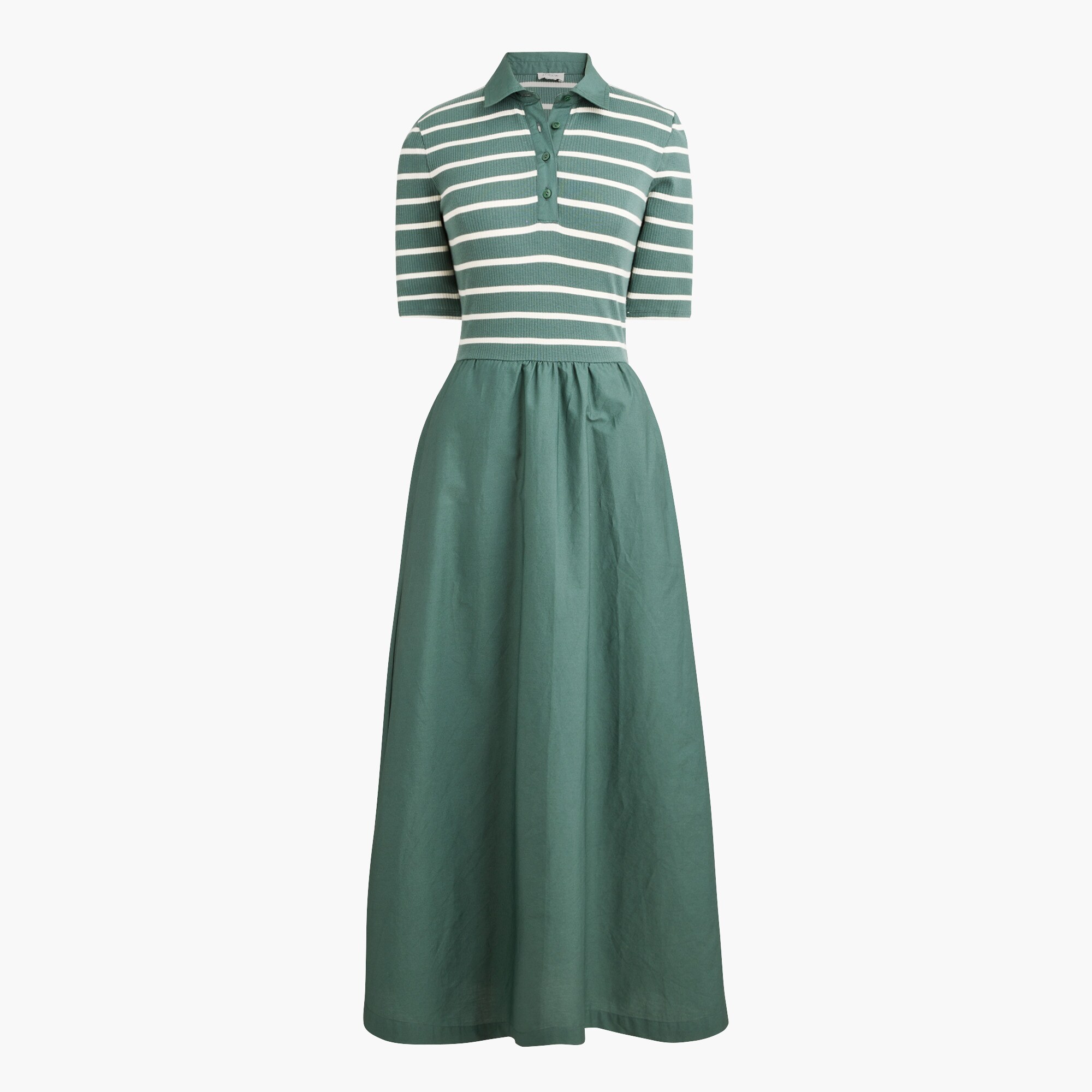 Tall striped collared knit dress