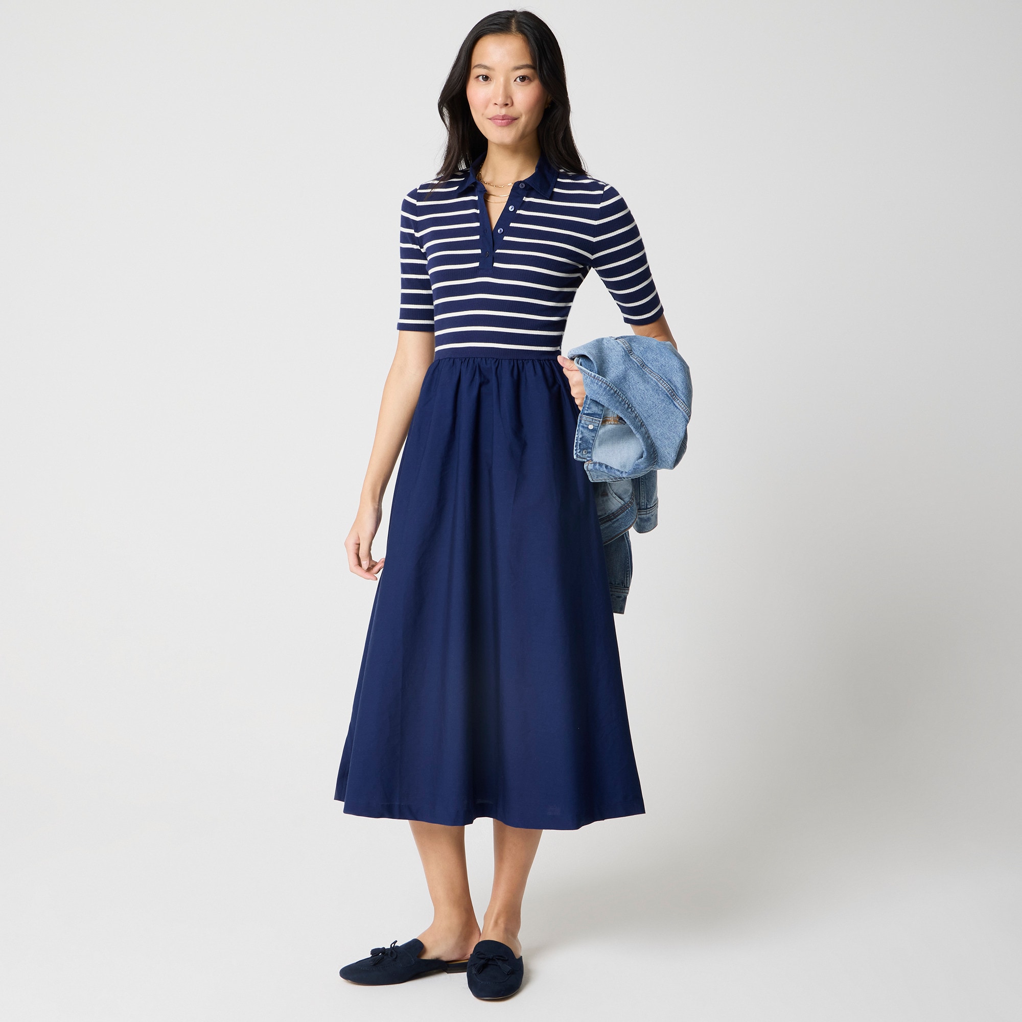 jersey wrap dresses Carla Jersey Wrap Dress-Navy main image 0
