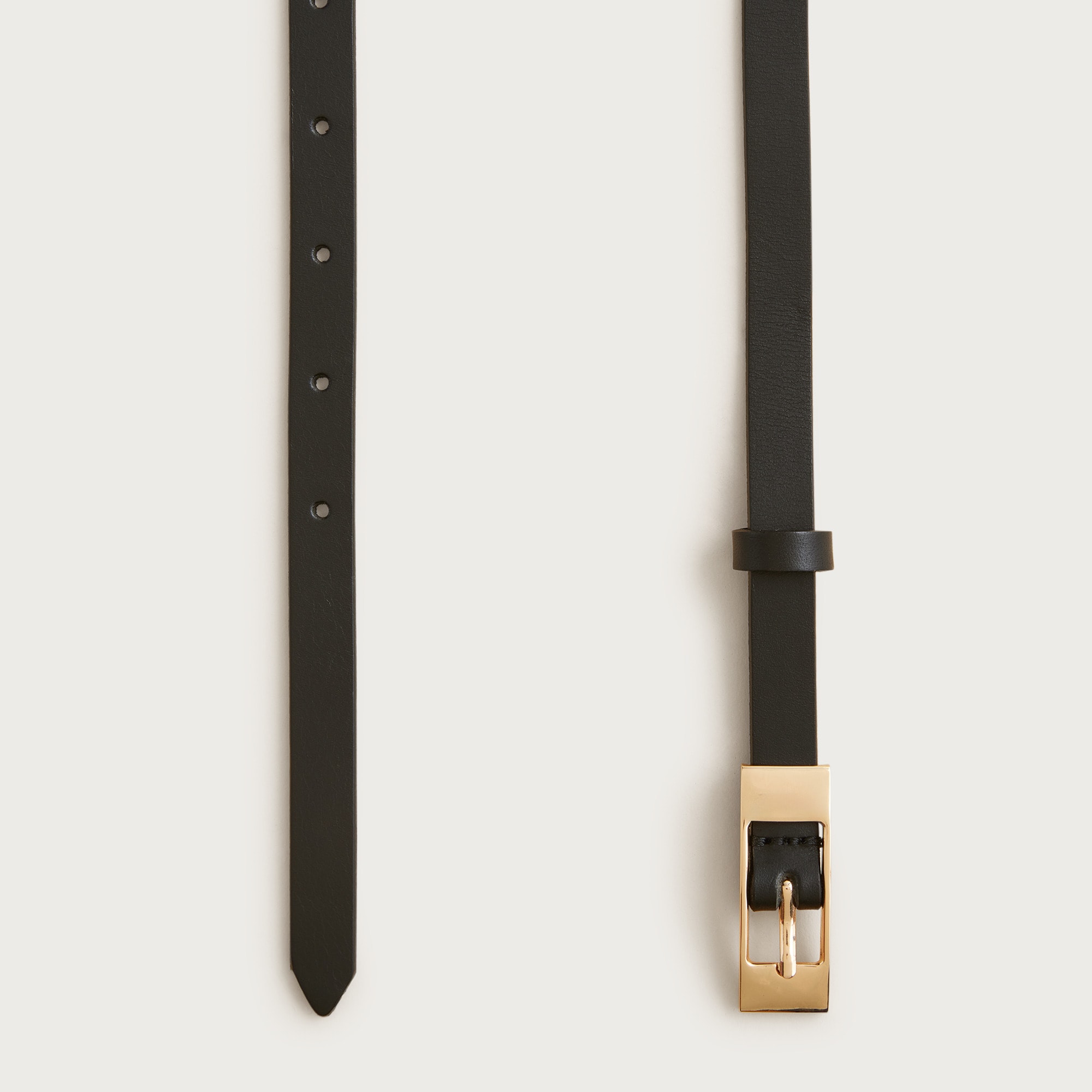 Skinny Italian leather belt