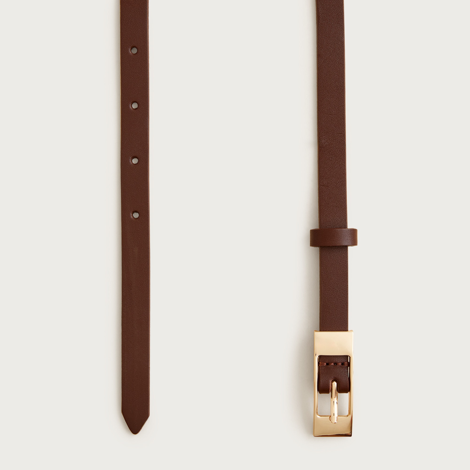 Skinny Italian leather belt