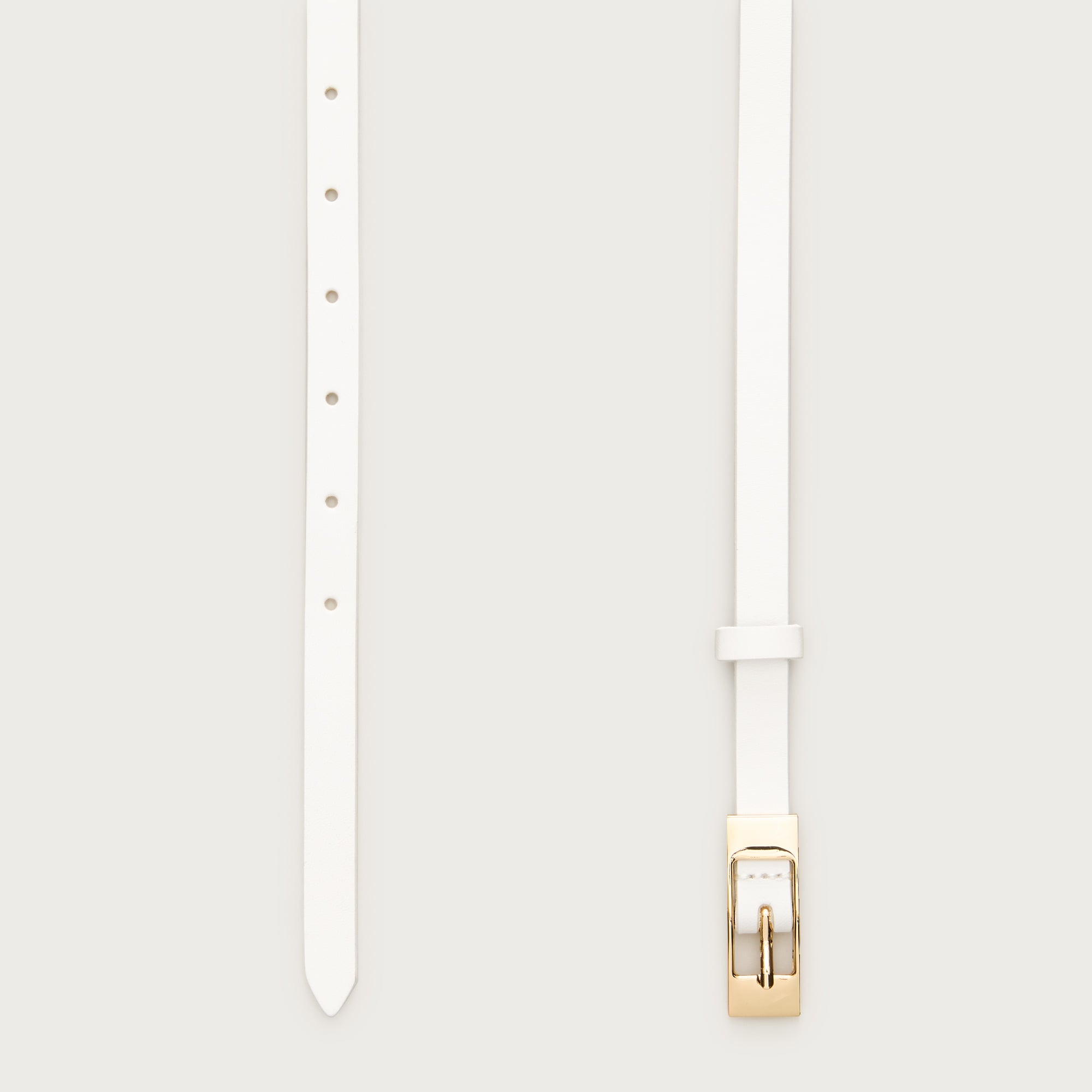 Skinny Italian leather belt