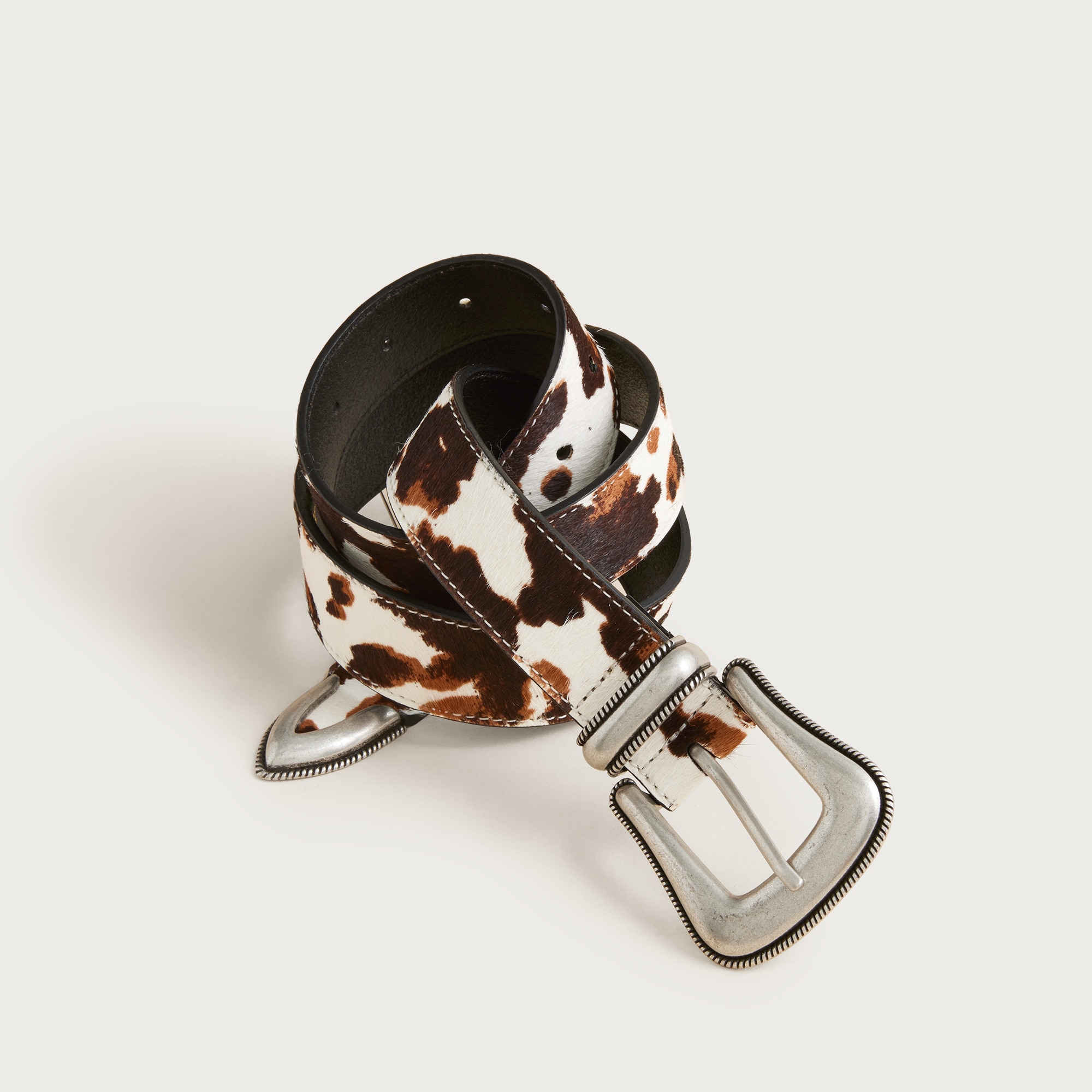 Western buckle belt in printed calf hair from J.Crew - $55.50 (30% off)