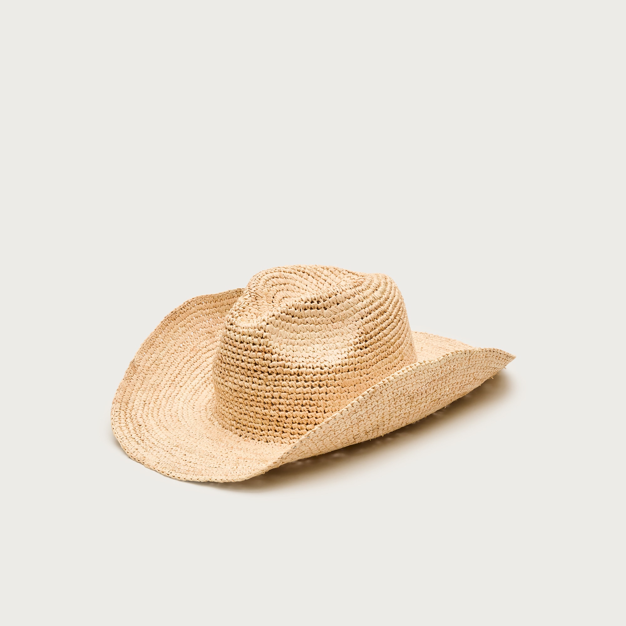 Raffia cowboy hat