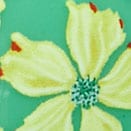 Bandana-print oval hair clip GREEN MULTI