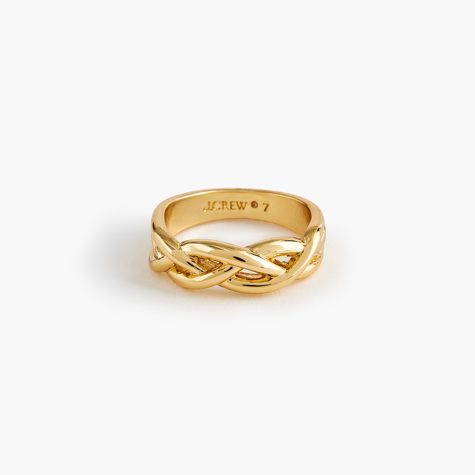 gold braided ring for women
