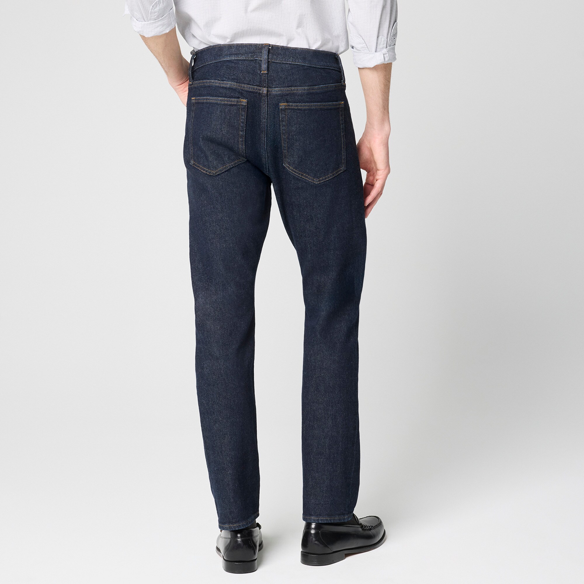 Straight-fit selvedge jean in signature flex