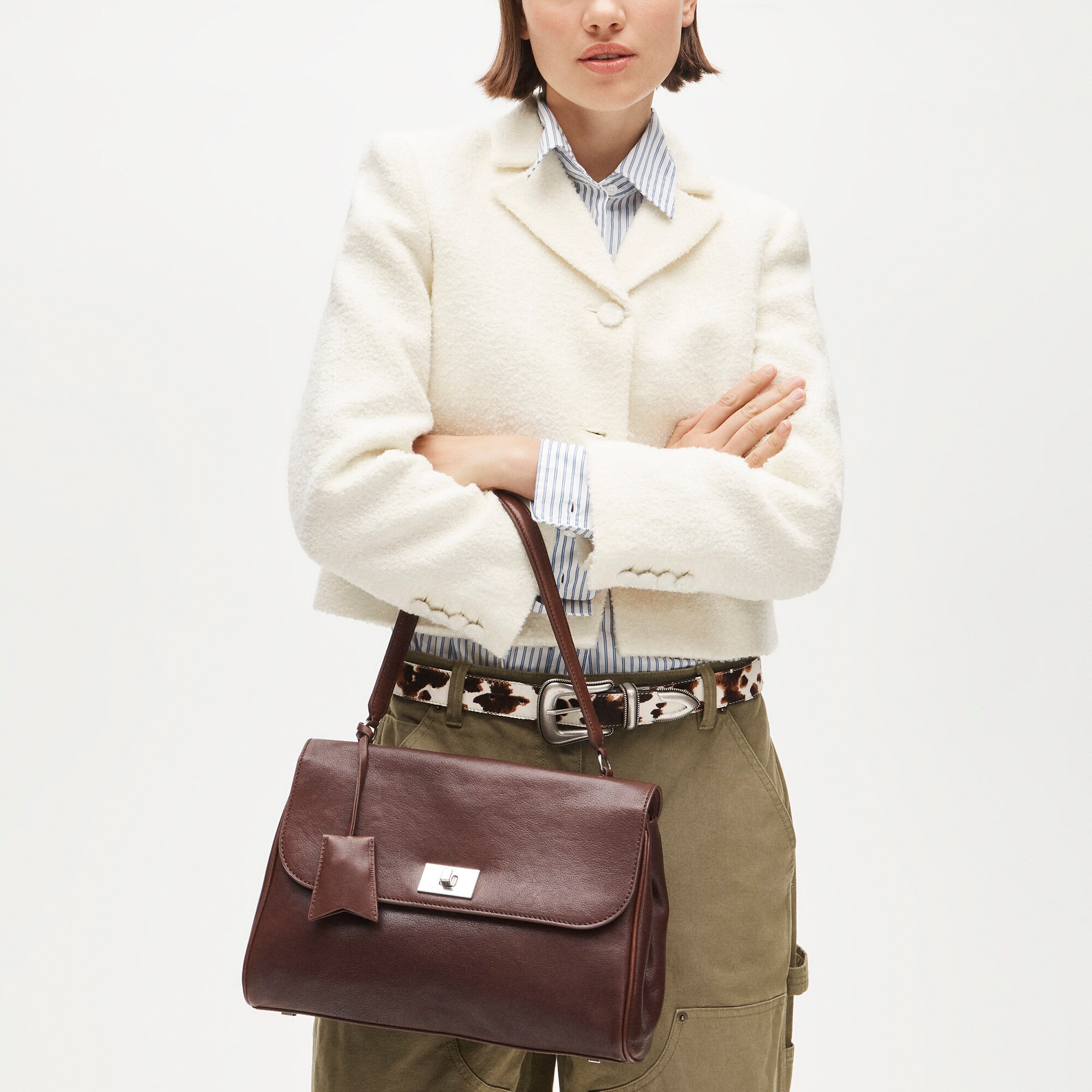Evie shoulder bag in leather