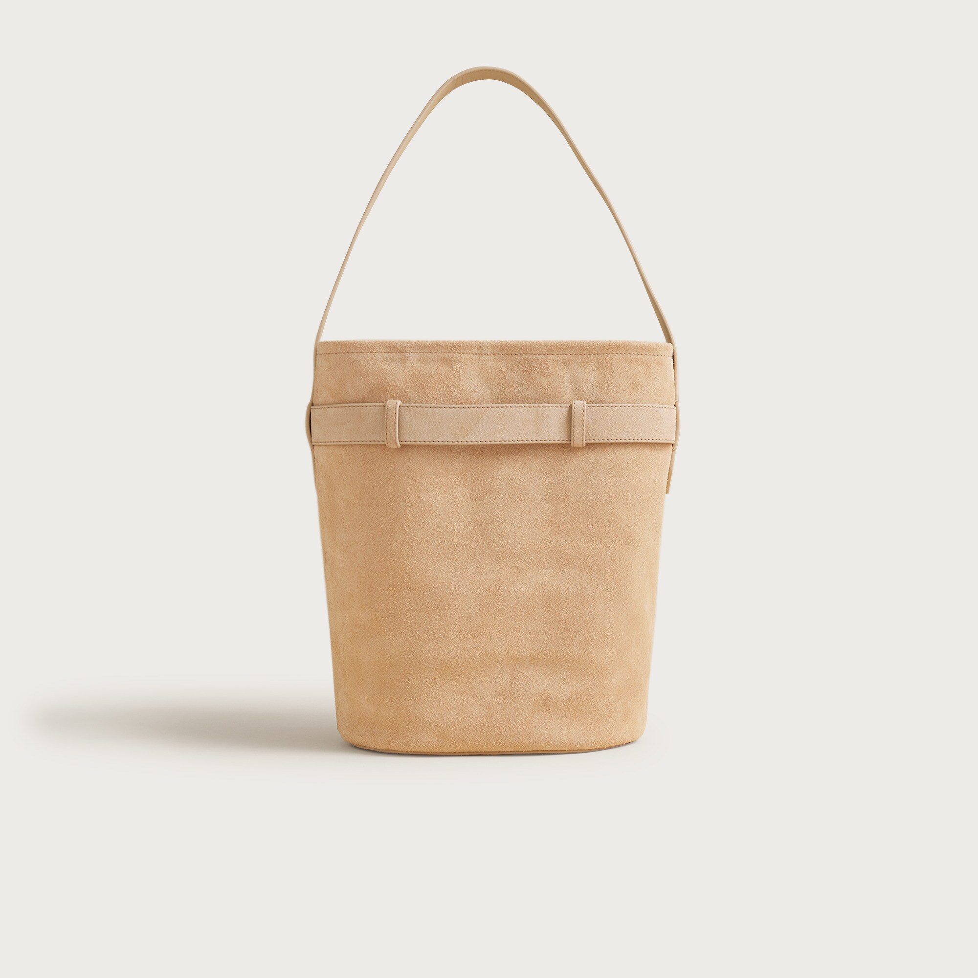Berkeley belted bucket bag in suede