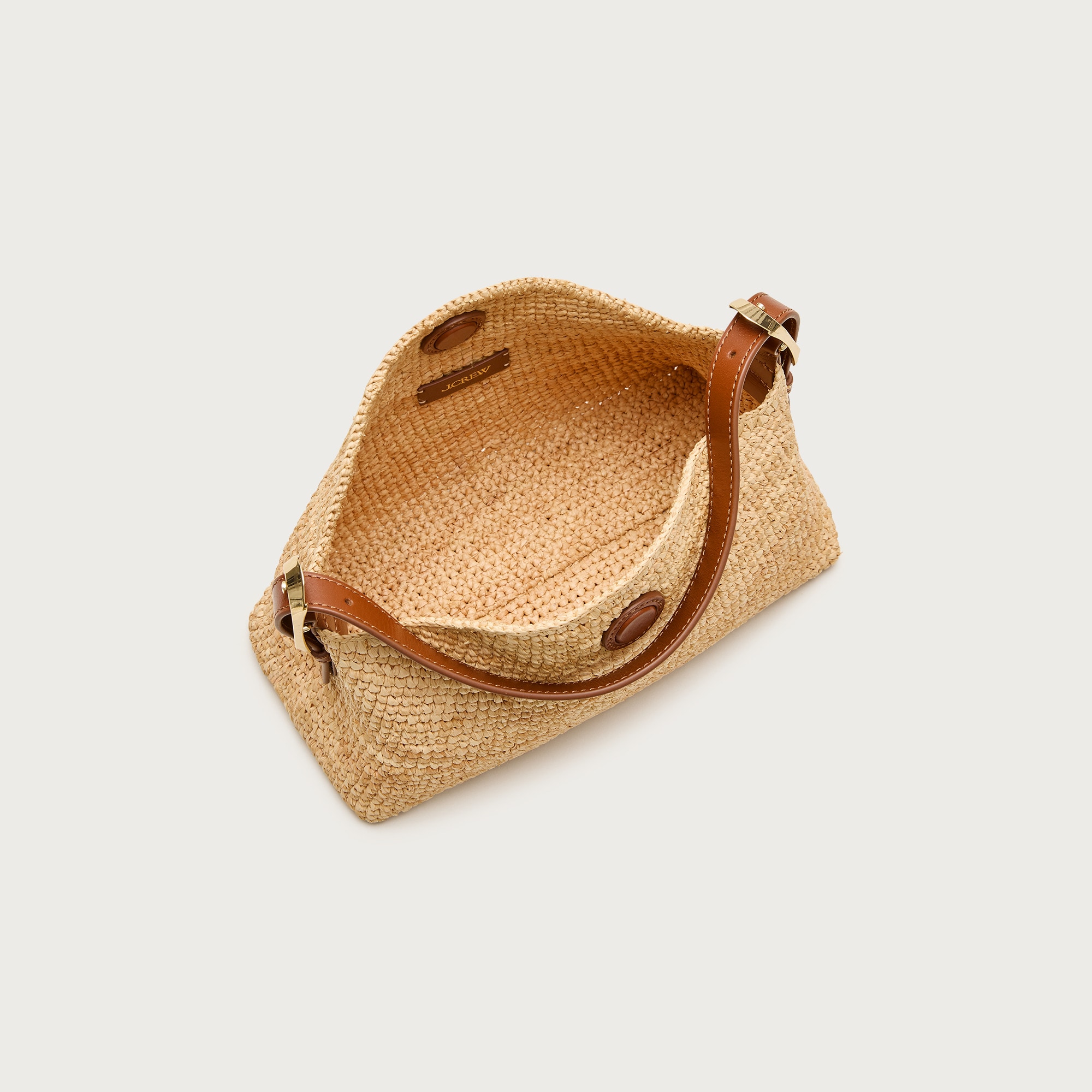 Berkeley Small Handknotted Shoulder Bag In Raffia For Women | J.Crew