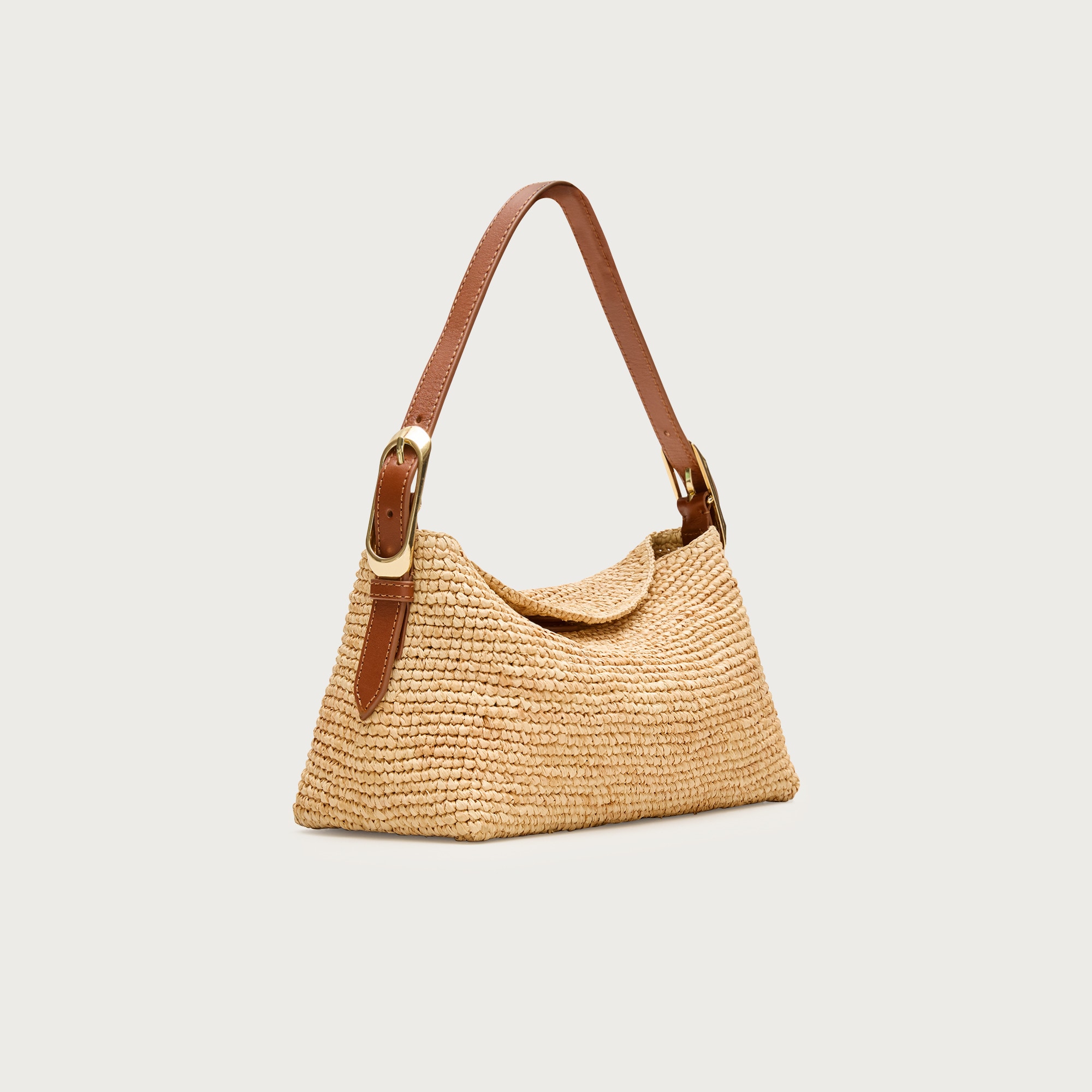 Berkeley Small Handknotted Shoulder Bag In Raffia For Women | J.Crew