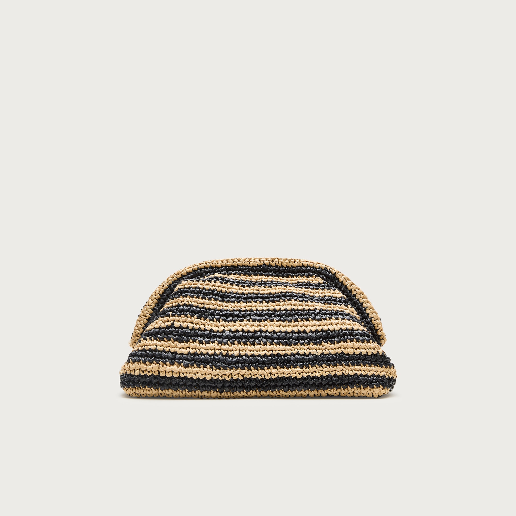 Portofino handknotted clutch in stripe