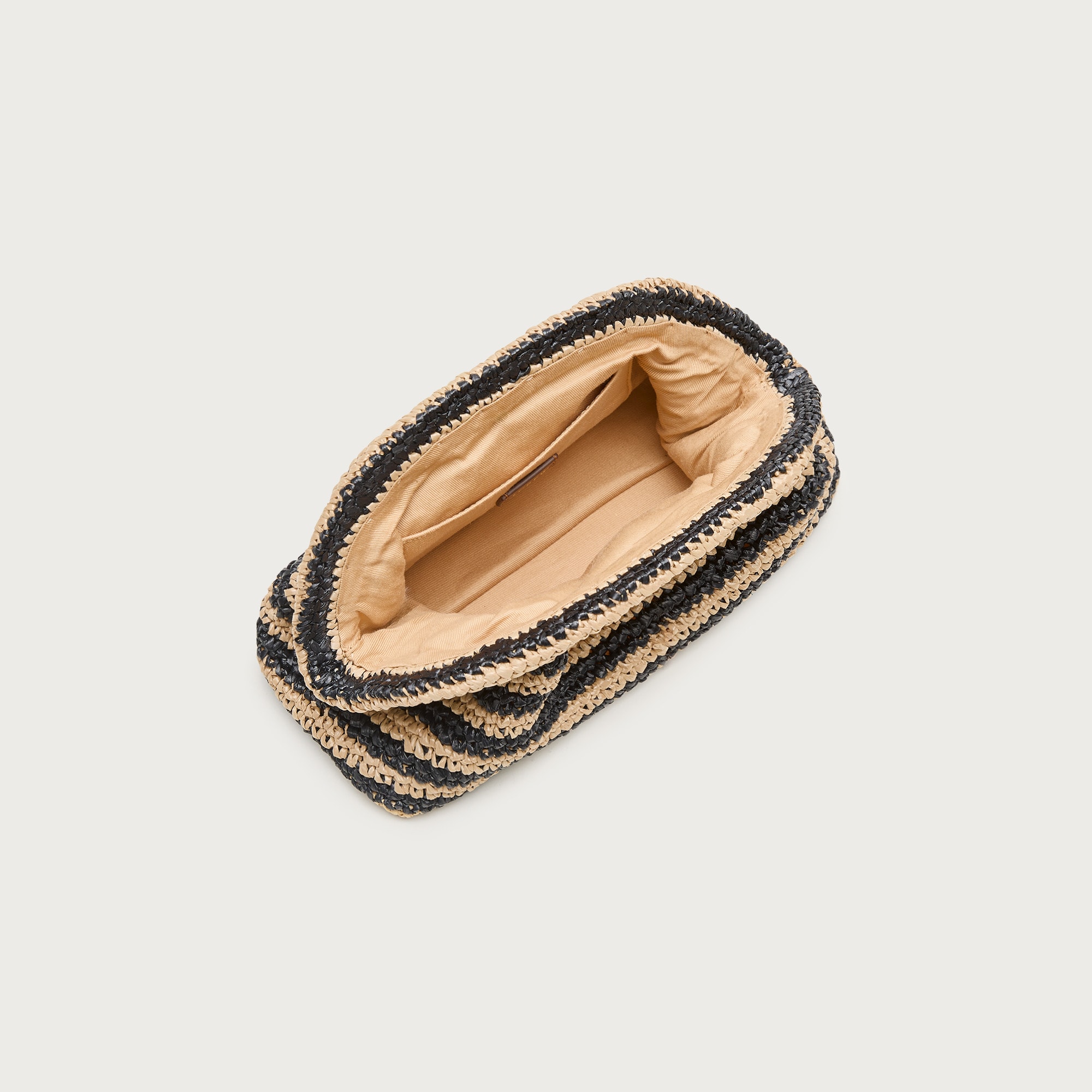 Portofino handknotted clutch in stripe
