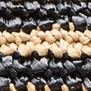 Portofino handknotted clutch in stripe NATURAL BLACK