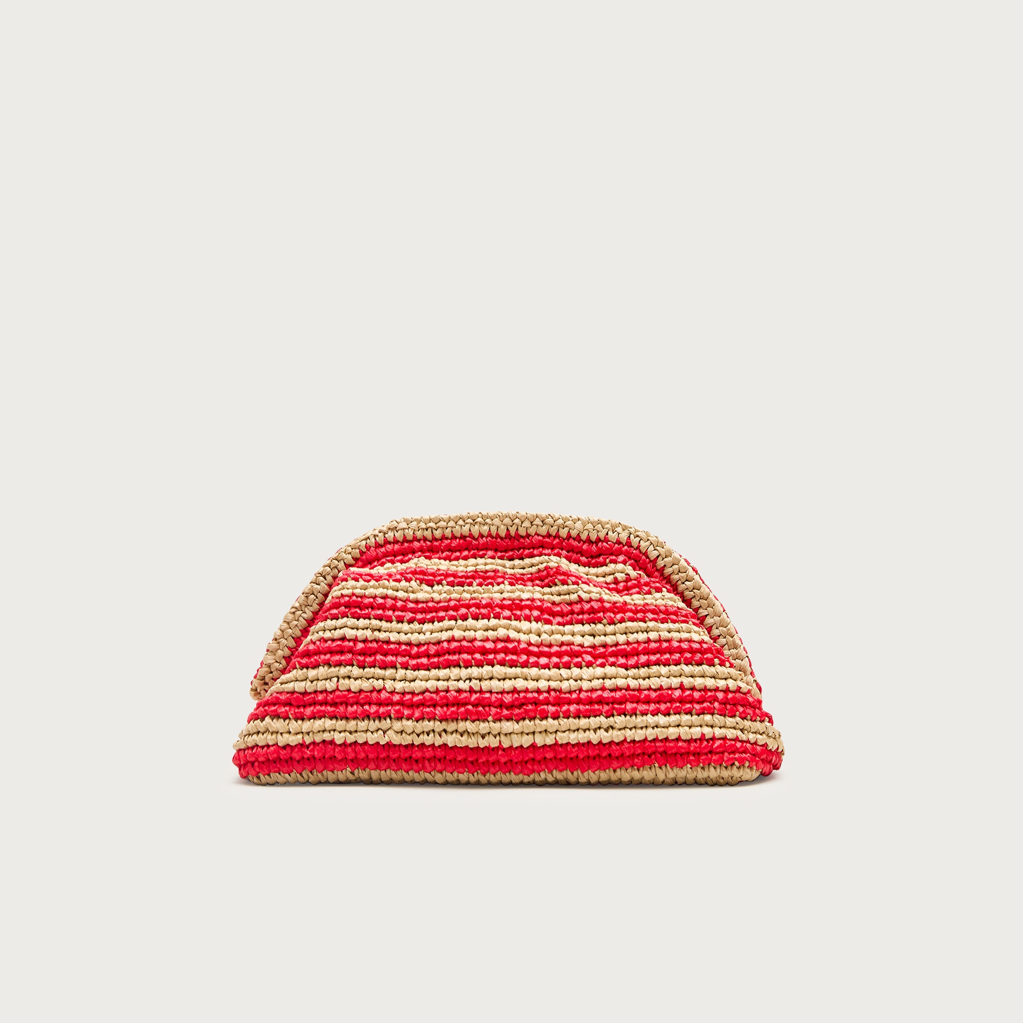 Portofino handknotted clutch in stripe