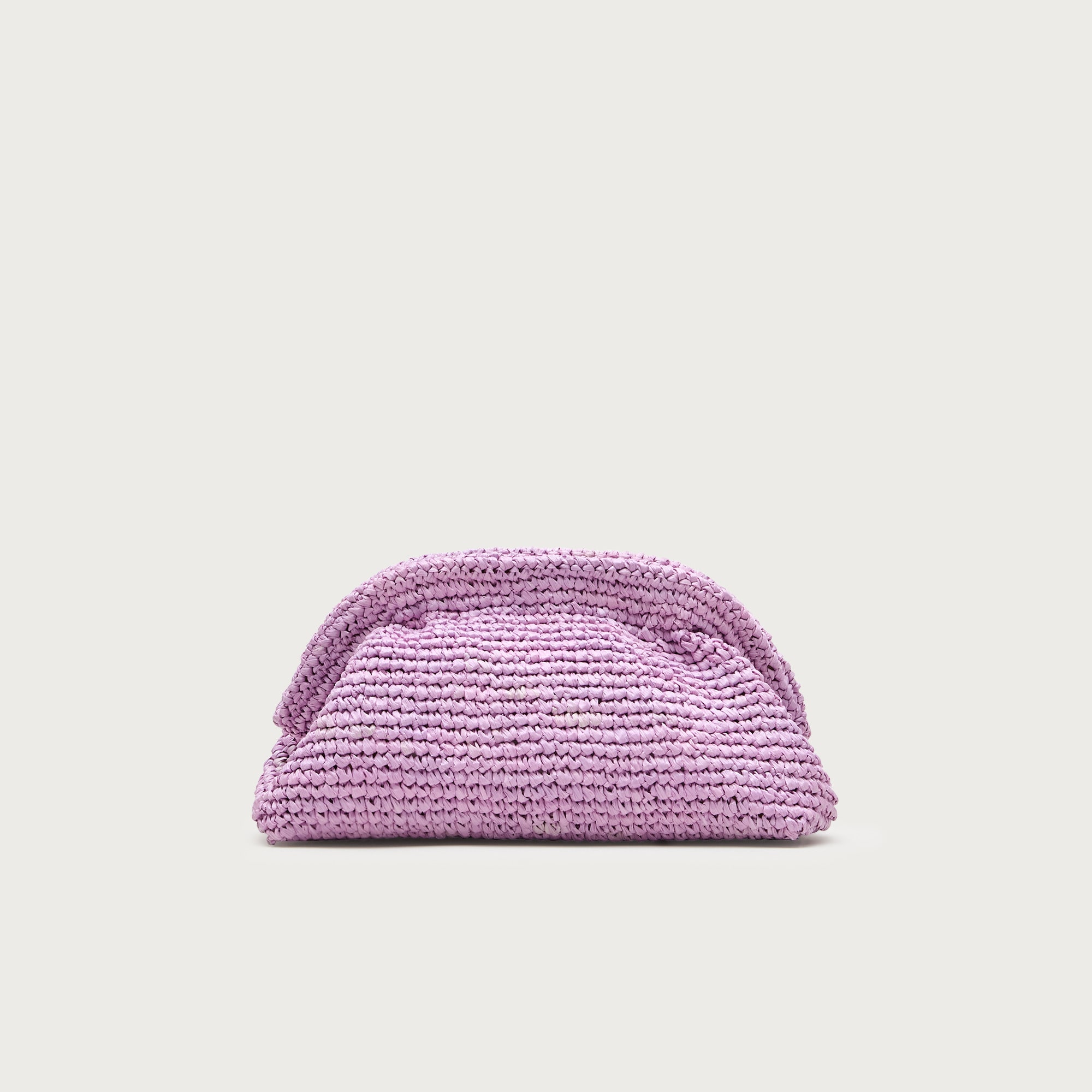  Portofino handknotted small raffia clutch
