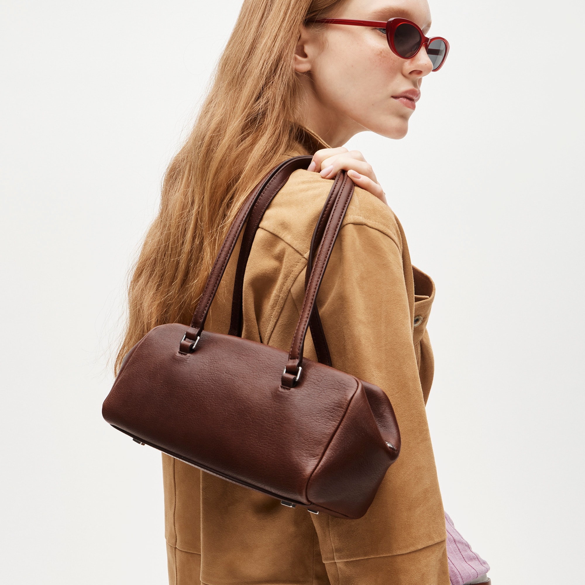 womens Delphine shoulder bag in novelty leather