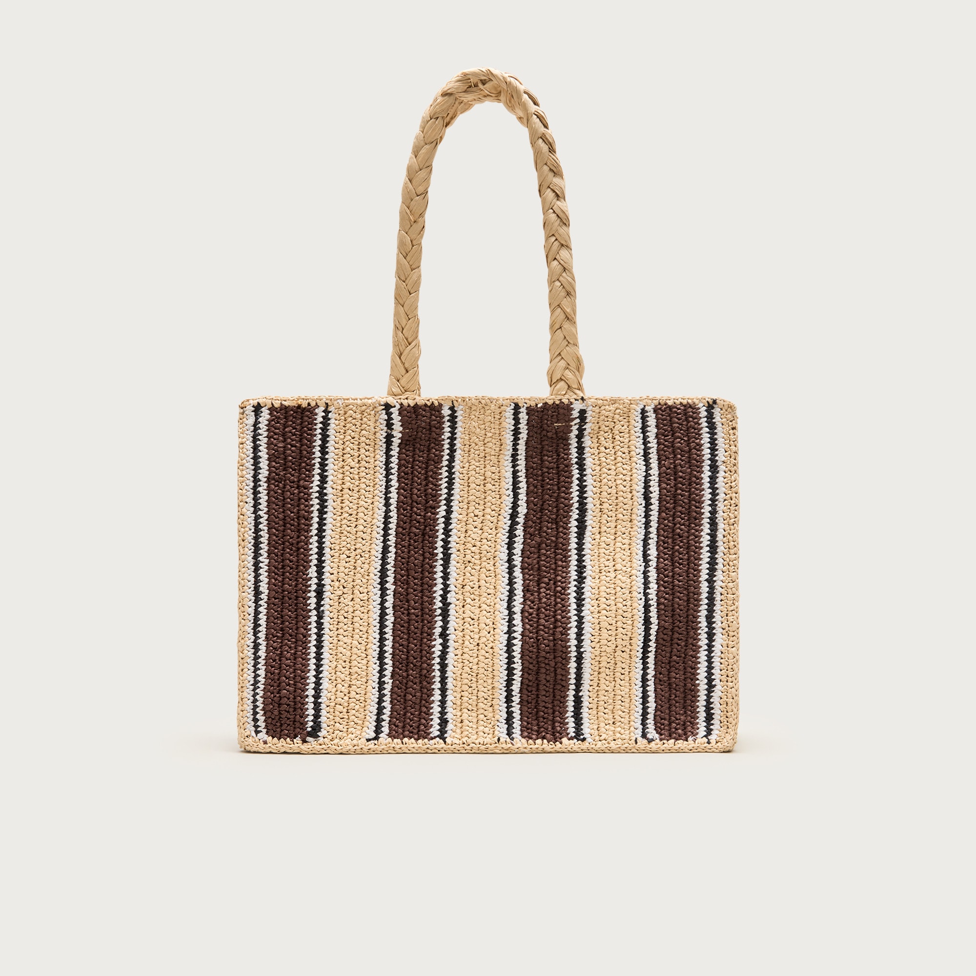 Handknotted straw tote bag in stripe from J.Crew - $116.50 (30% off)