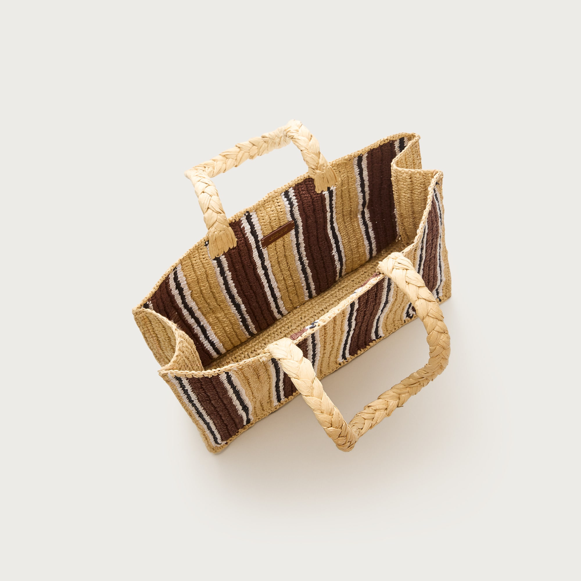 Handknotted Straw Tote Bag In Stripe For Women | J.Crew