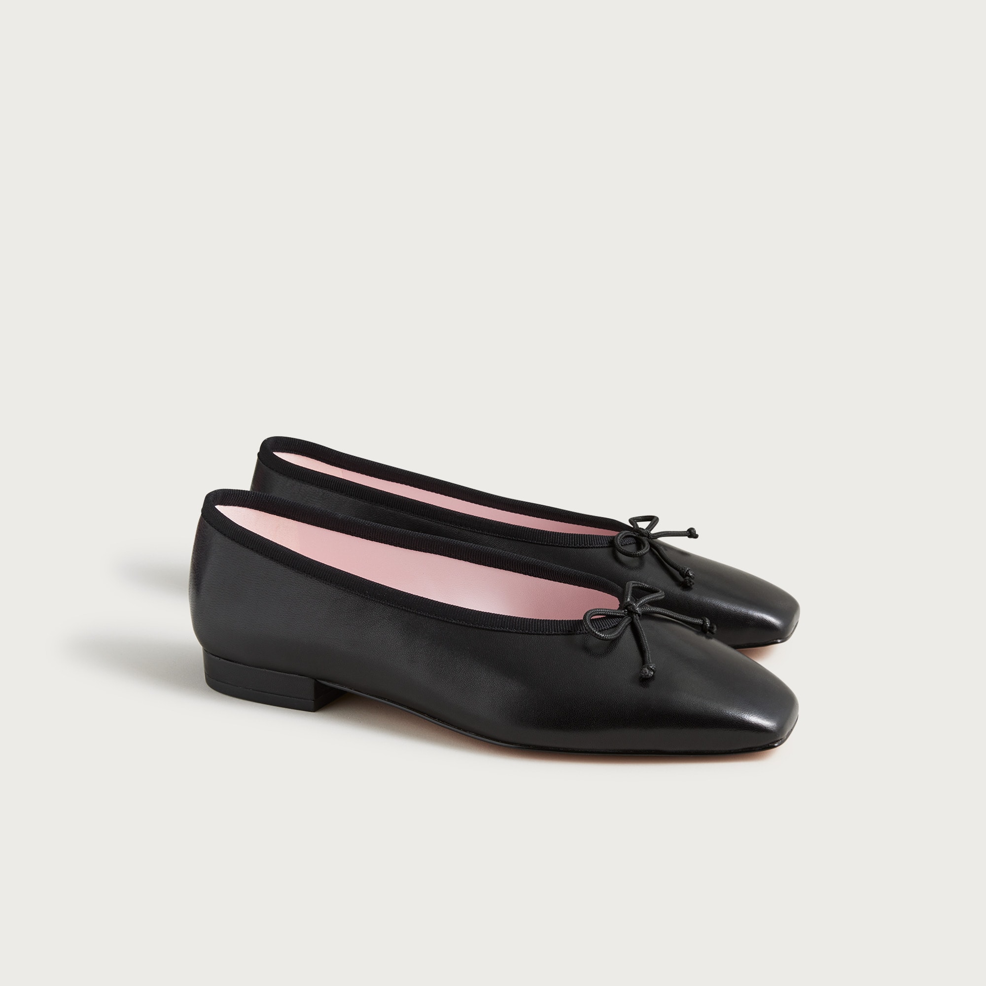 Sophie square-toe ballet flats in leather