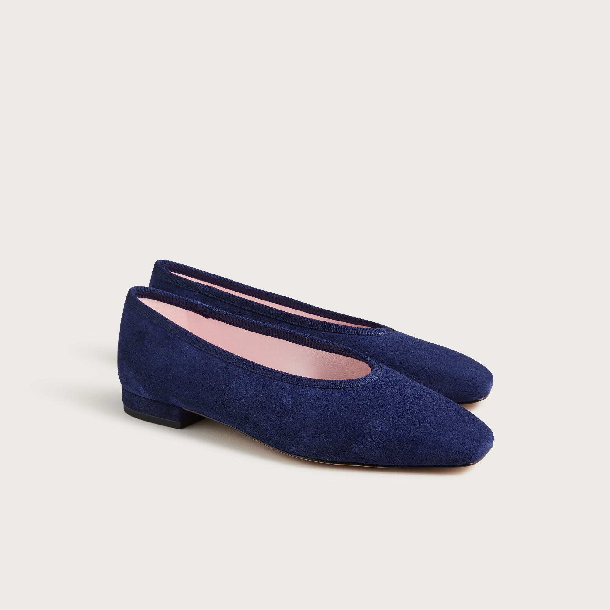 Sophie square-toe ballet flats in suede