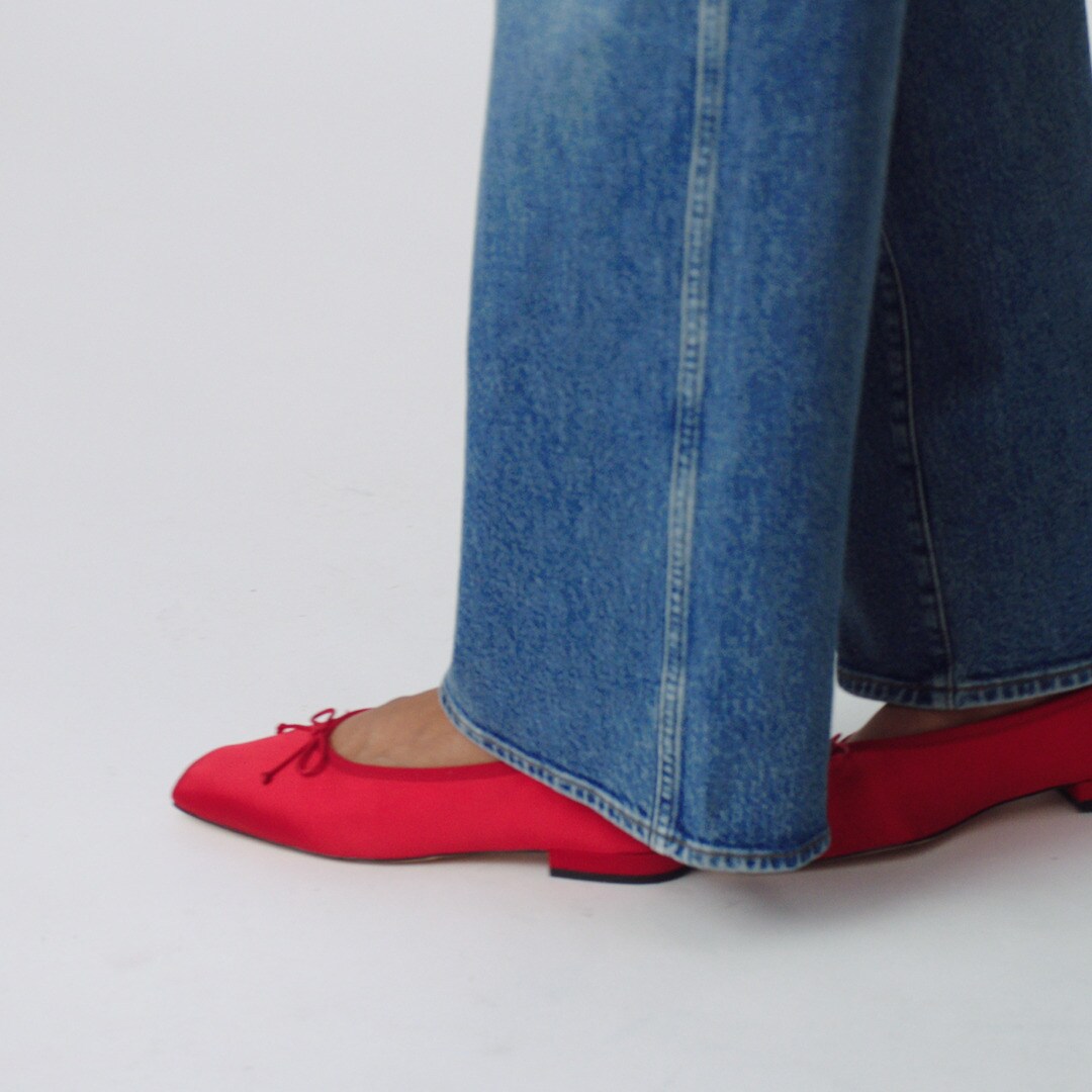 Sophie ballet flats in satin