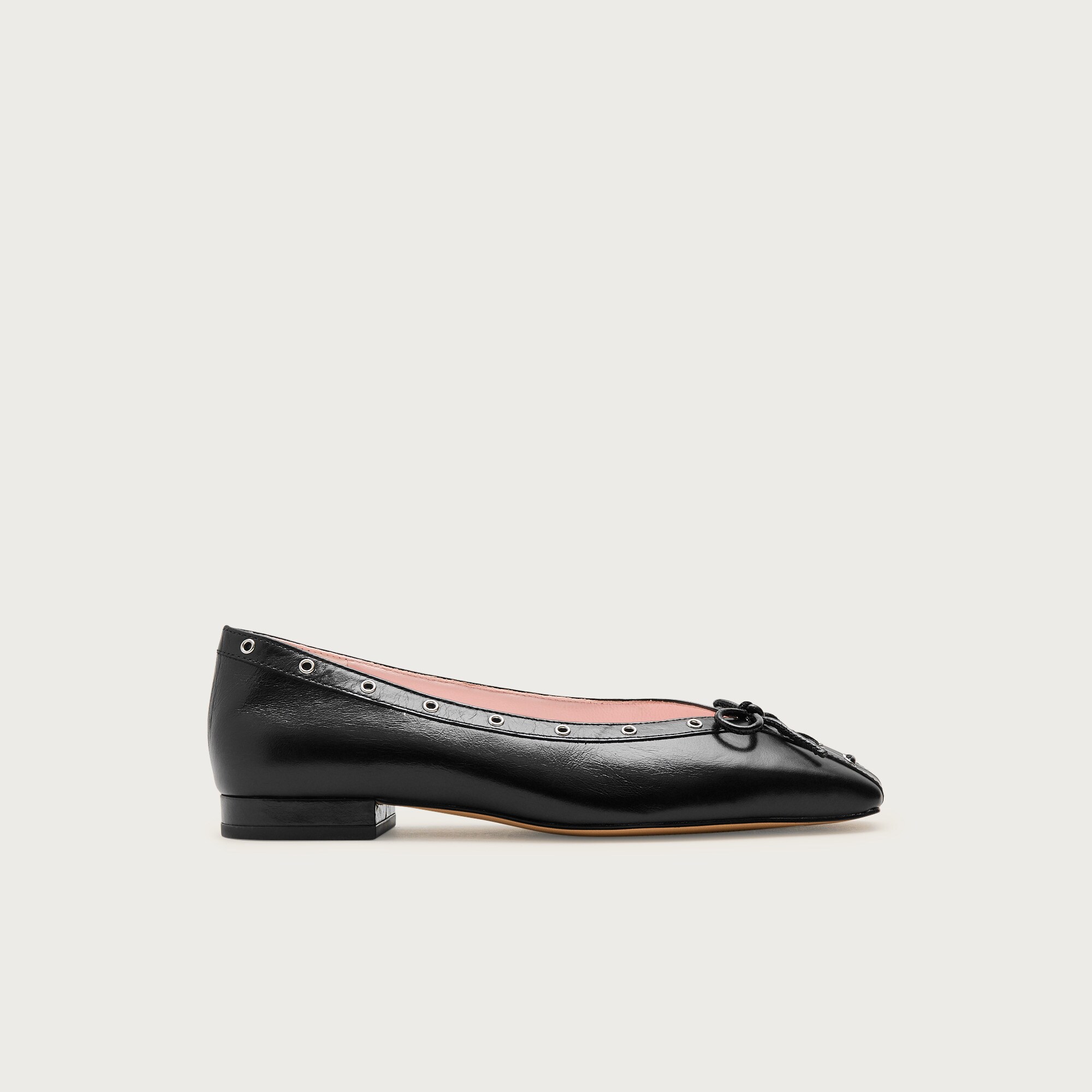 Sophie grommet ballet flats in Italian leather
